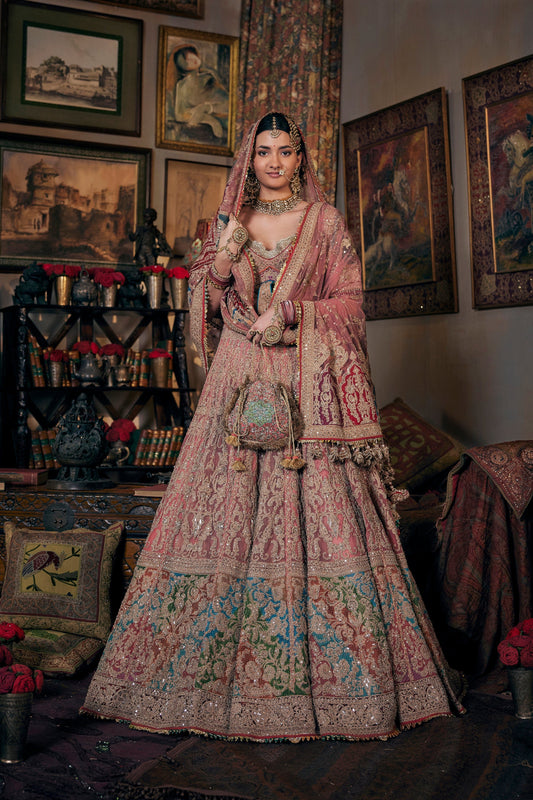 Coral Hued Lehenga