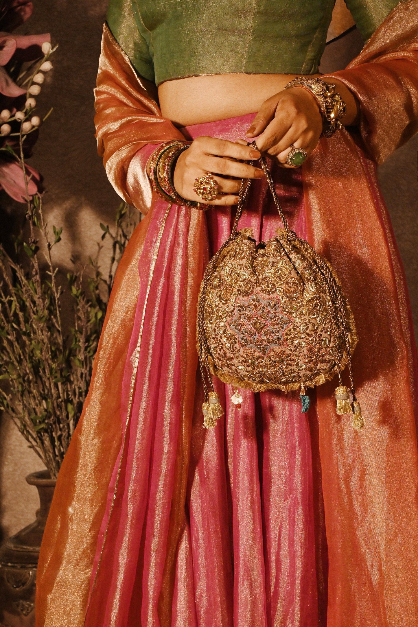Earthy Mauve Naqsh Noor Potli
