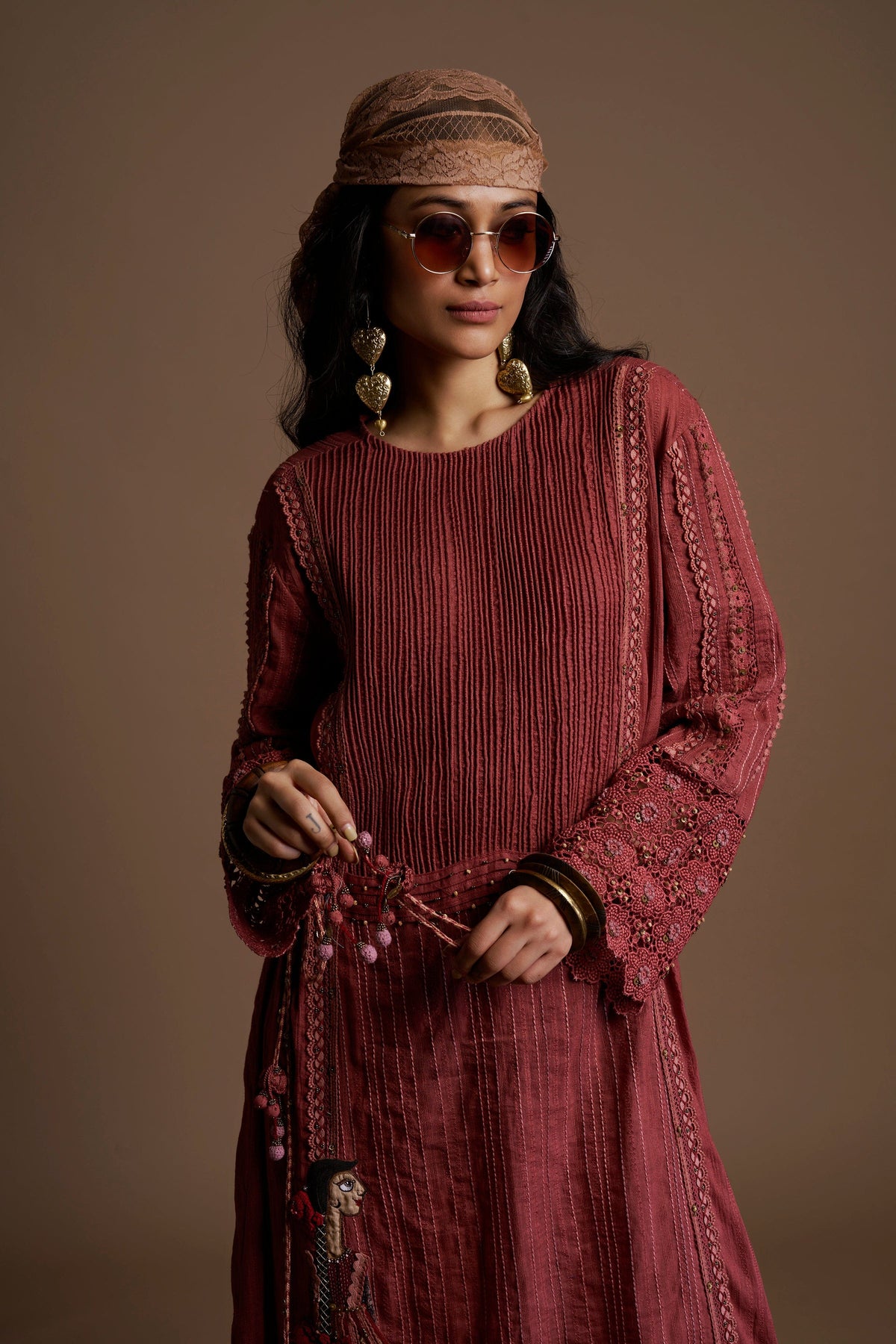 Old Rose Rah Doll Dress