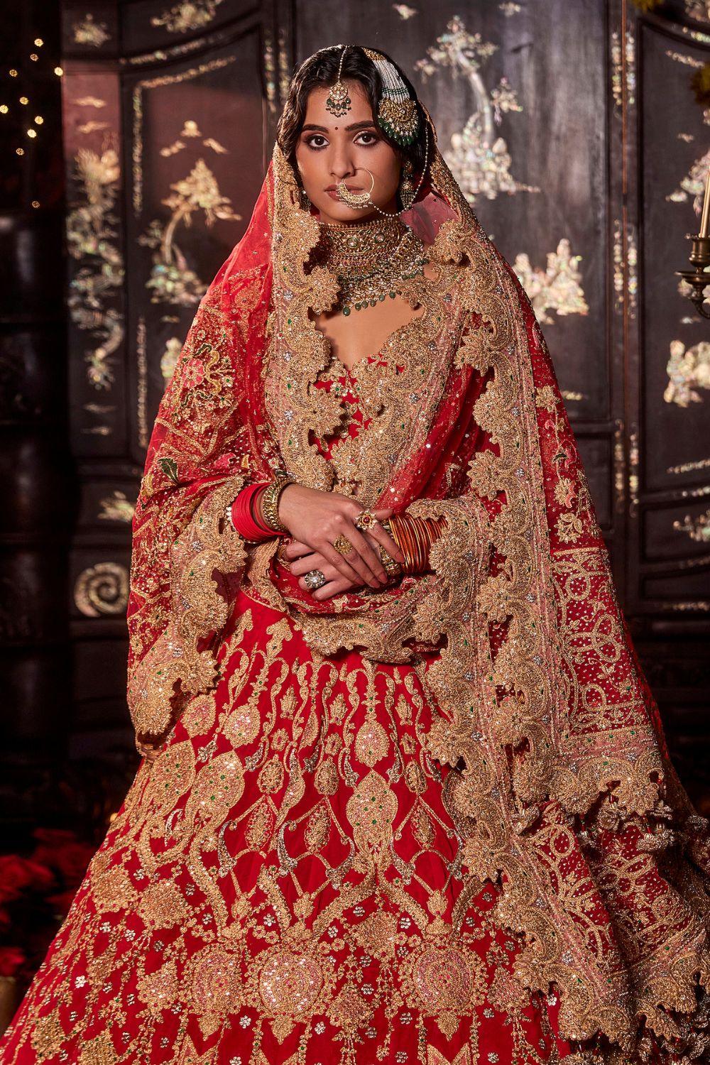 Deep Red Lehenga Set