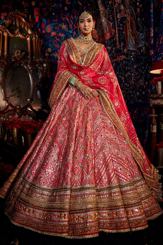 Rani Pink  Sucha Gota Lehenga Set