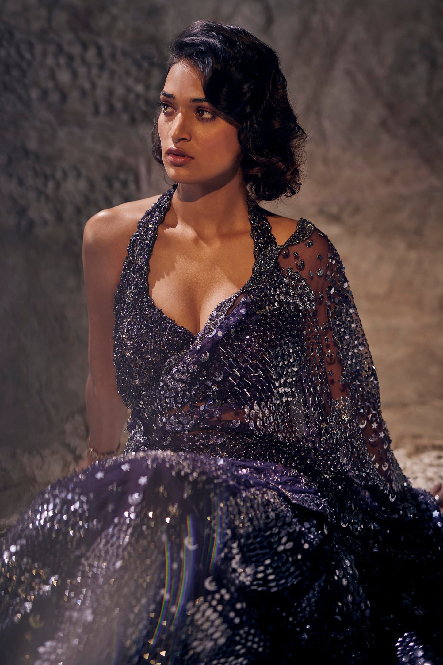 Deep Purple Saree