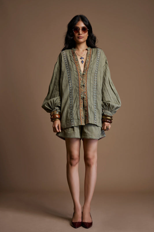 Sage Placket Coord Set