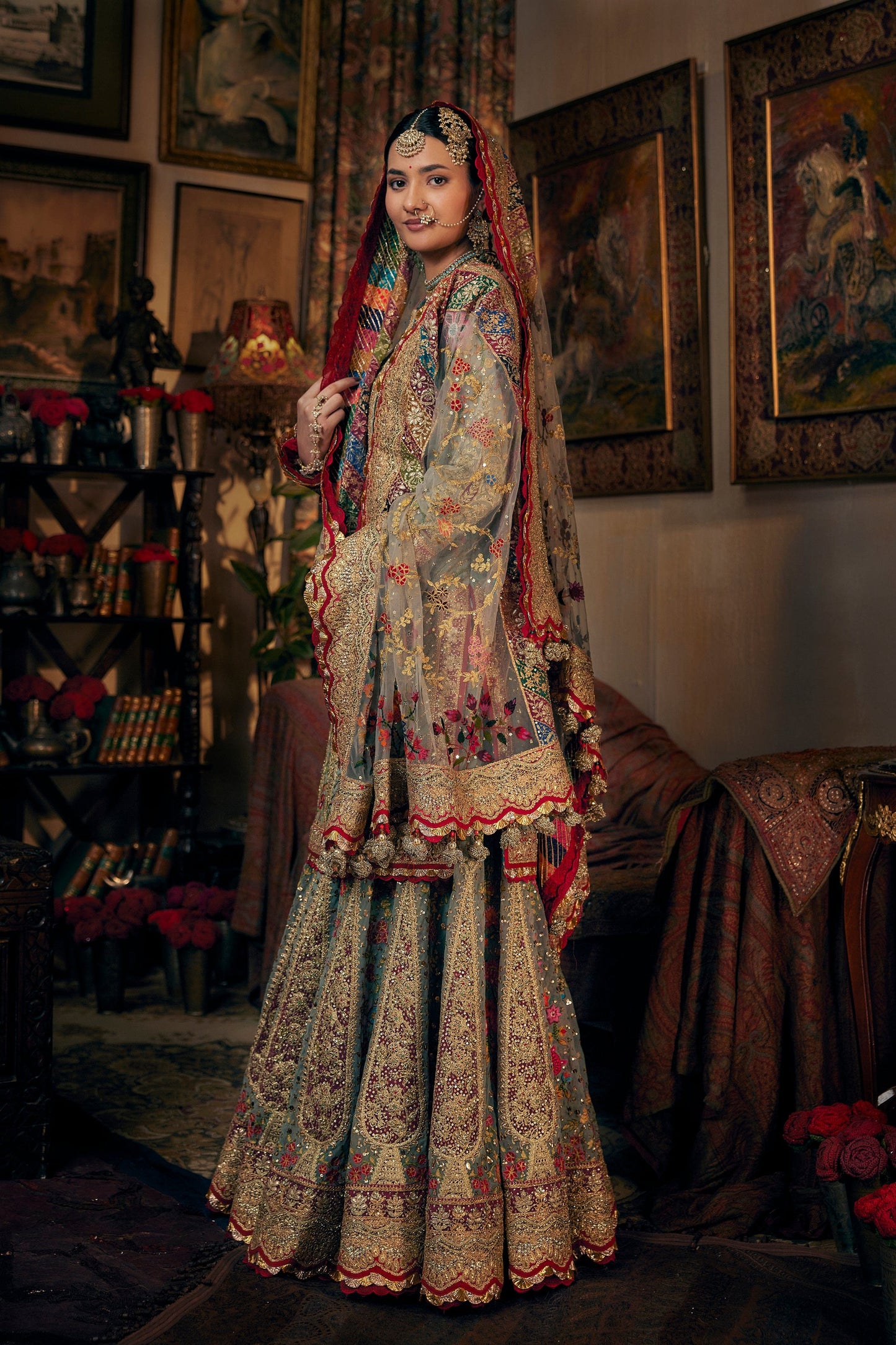 Pale Blue Kurti-Sharara Set