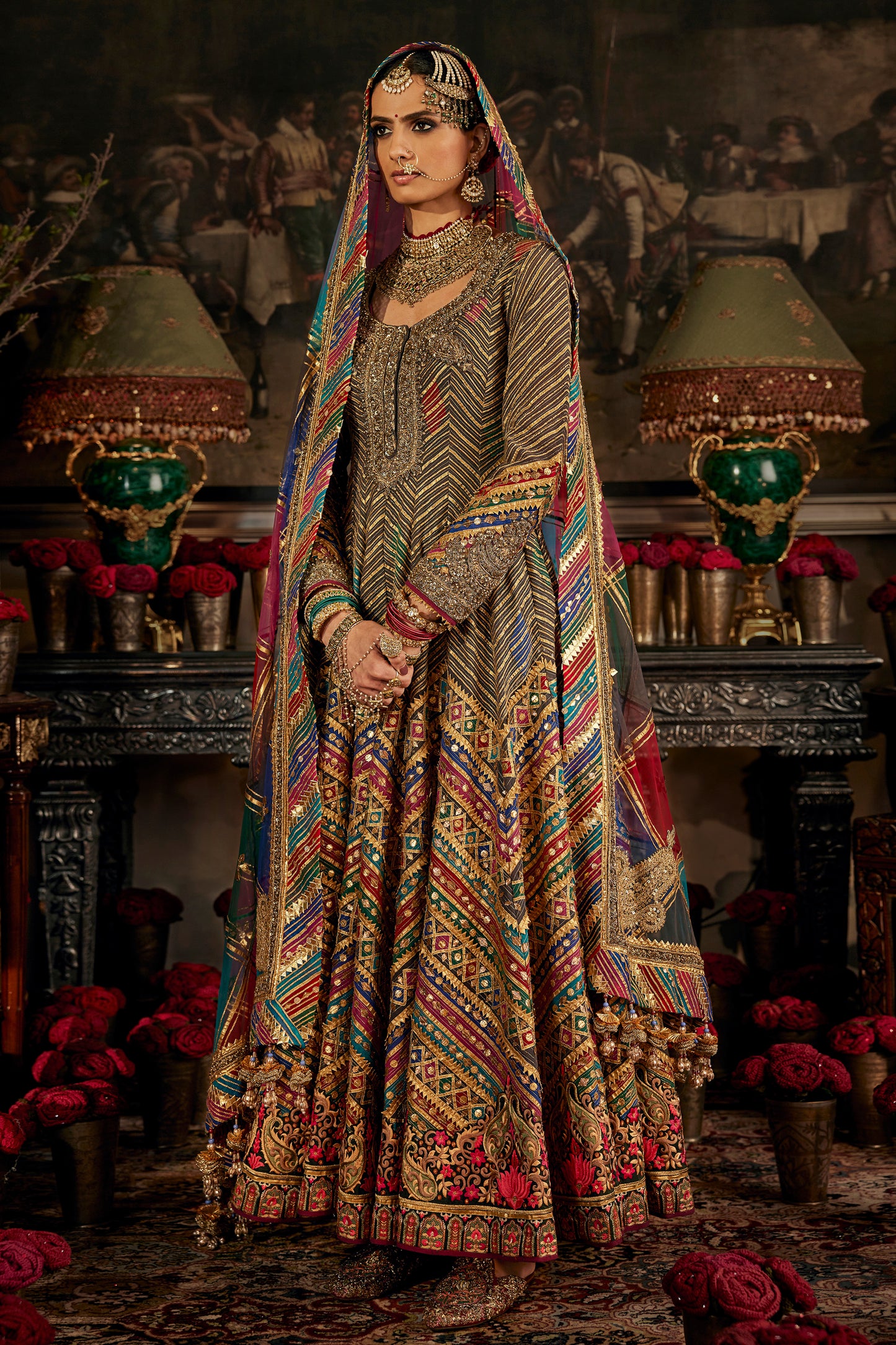 Charcoal Grey Tulle Kalidar