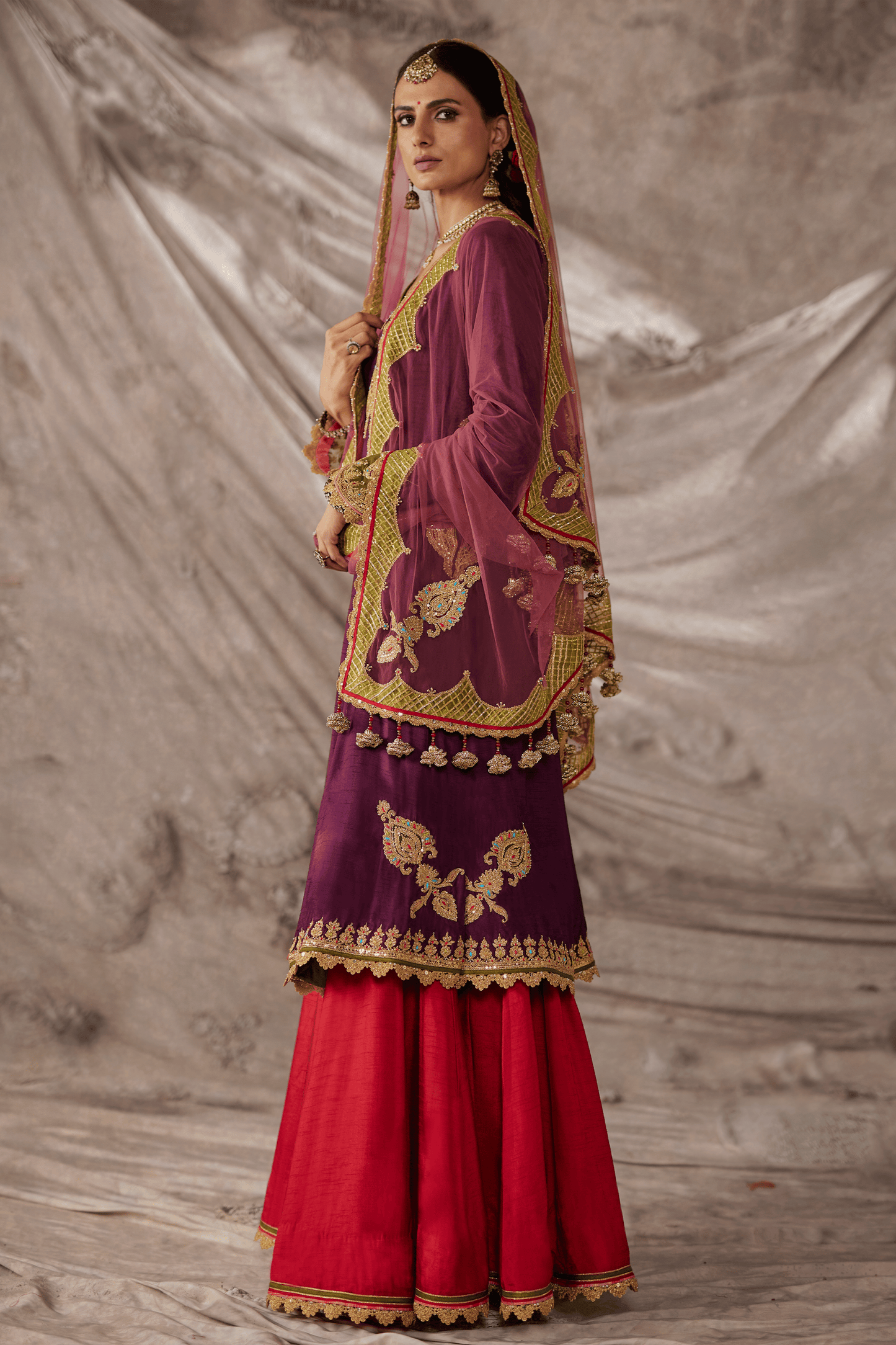 Purple Kurta Set