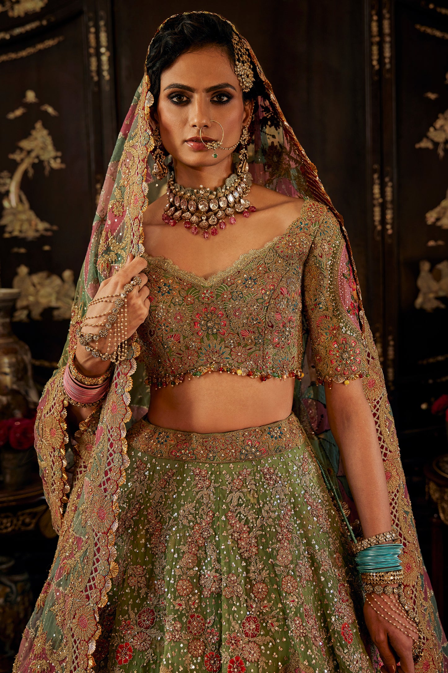 Occidental Seafoam Lehenga