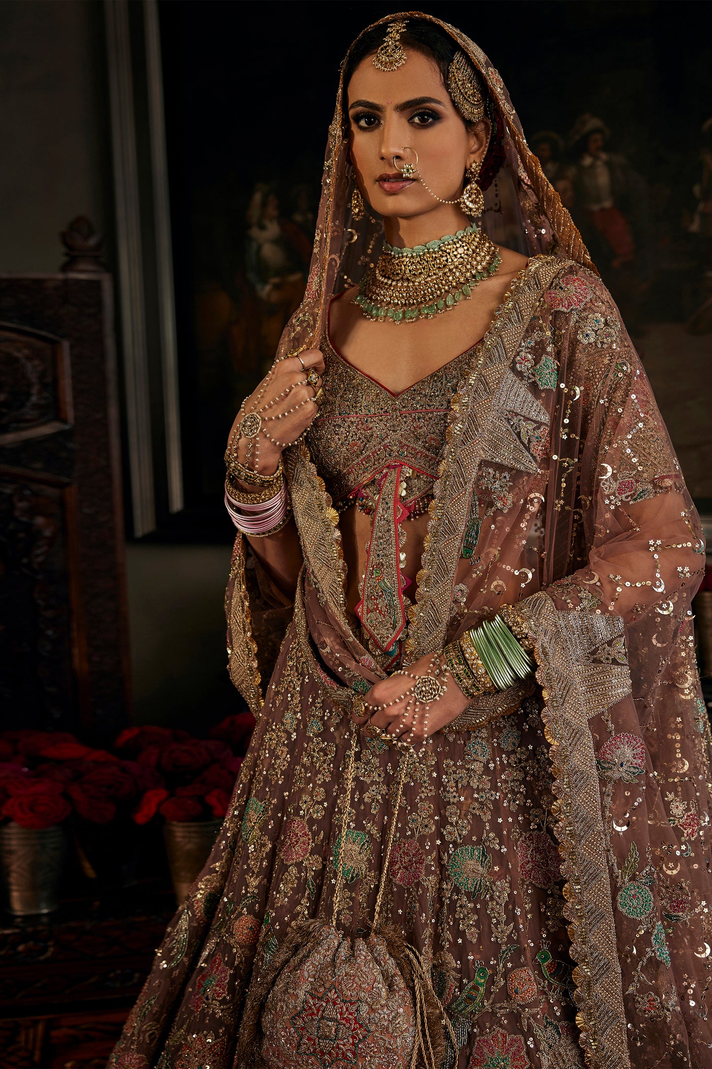 Earthy Art Deco Lehenga