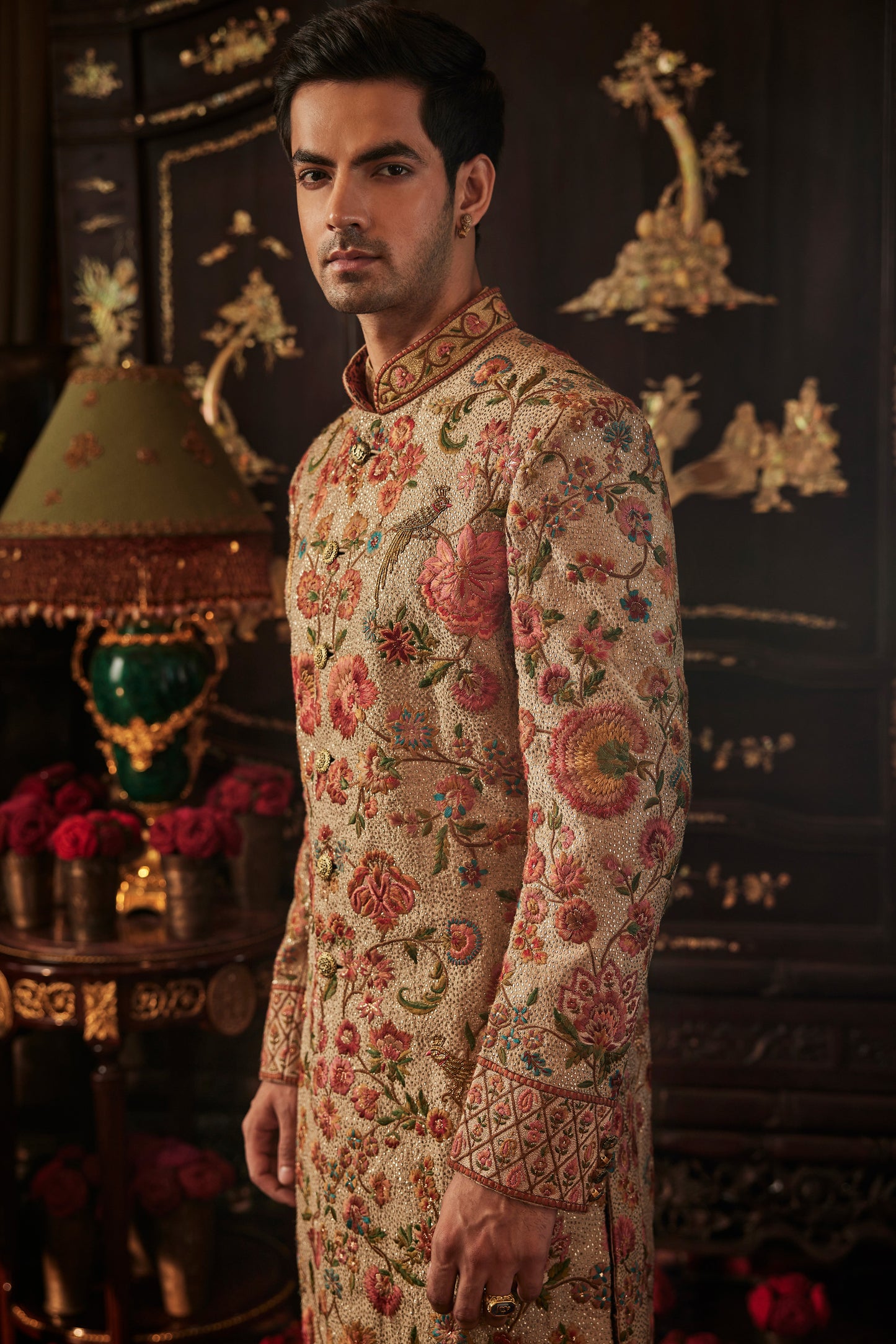 Mughal-Esque Silk Sherwani