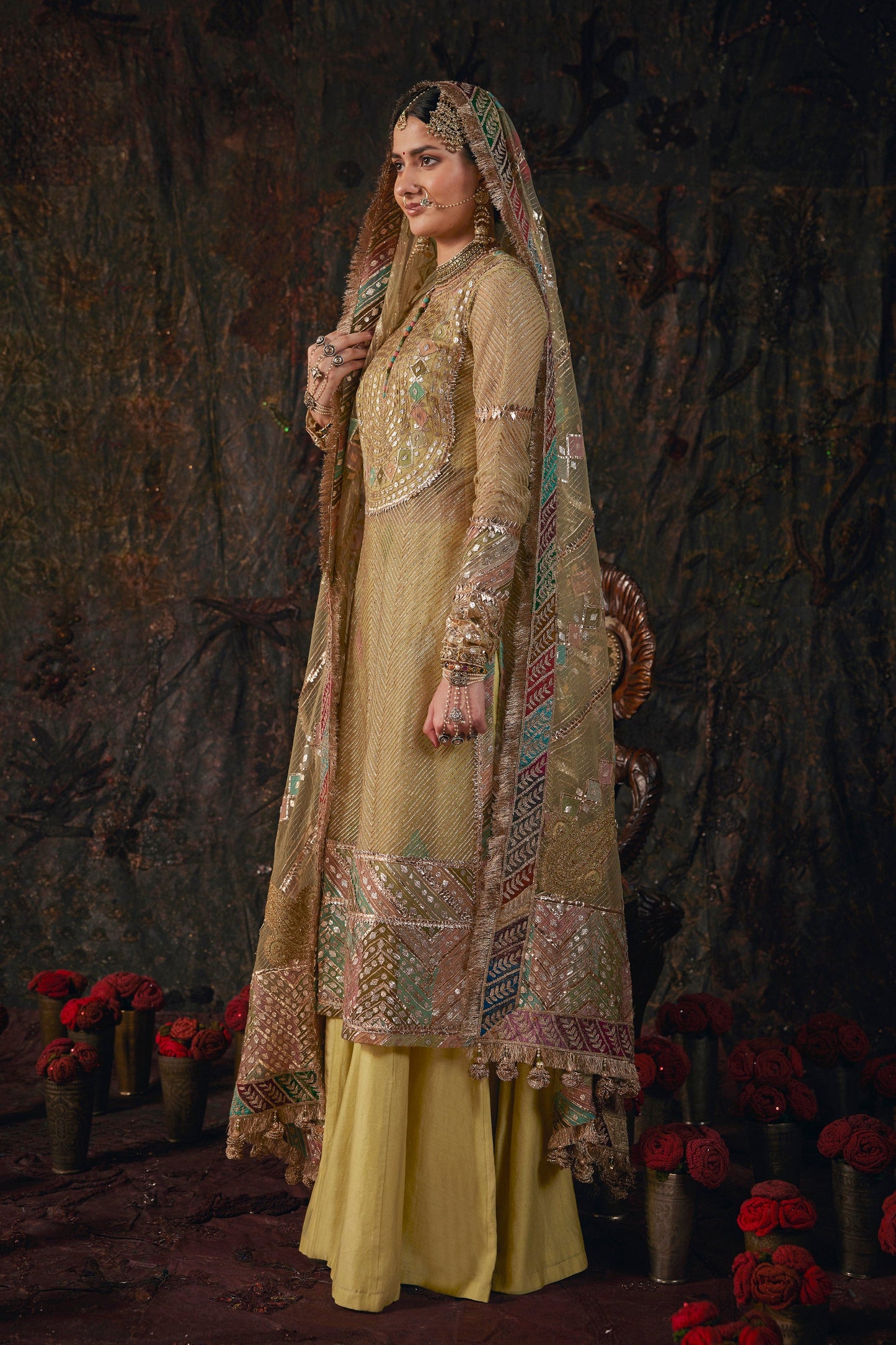 Frosted Pistachio Kurti-Sharara Set
