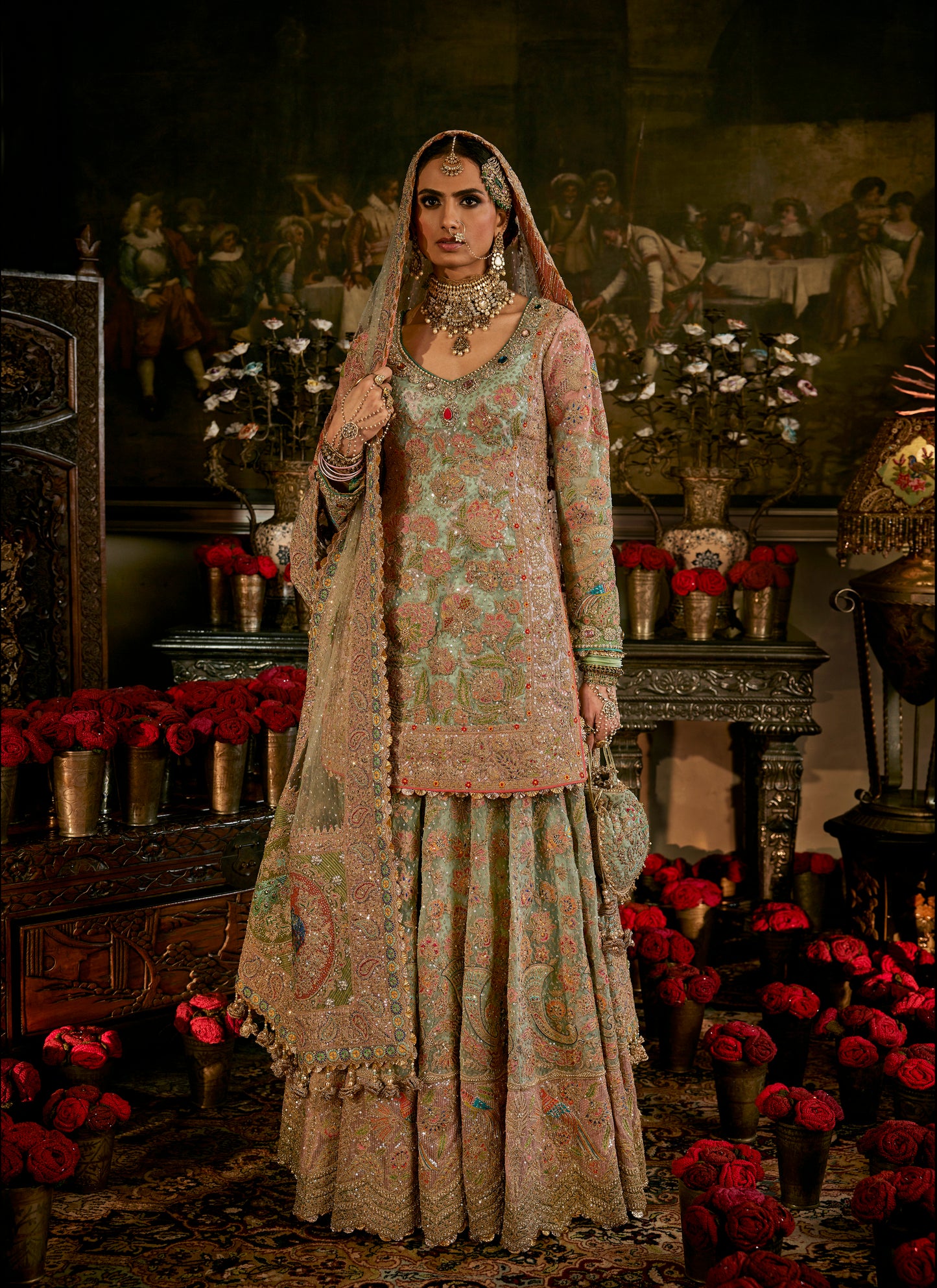Pale Frosted Blue Sharara