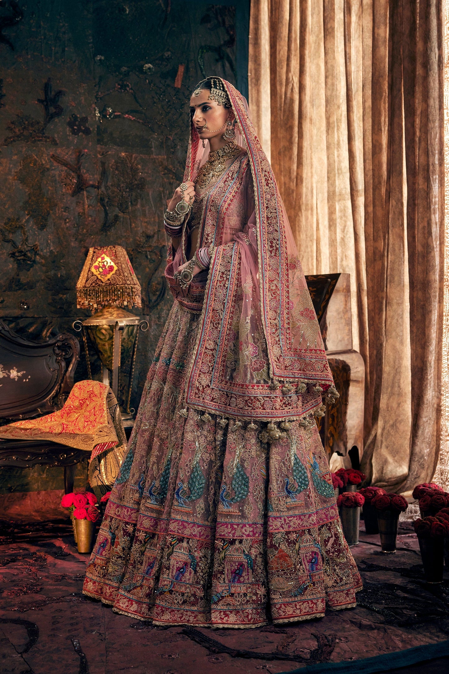 Blush Pink Embroidered Lehenga