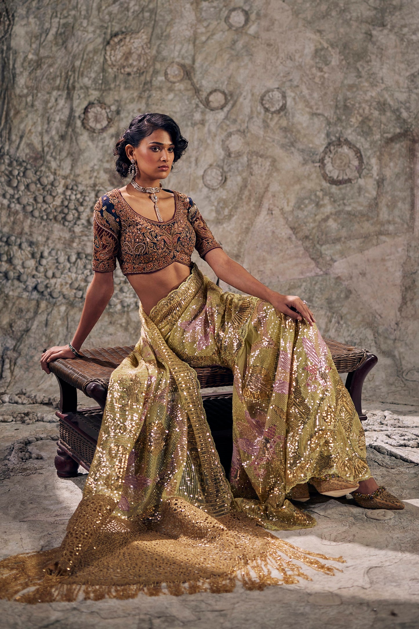 Celadon Lightscape Saree
