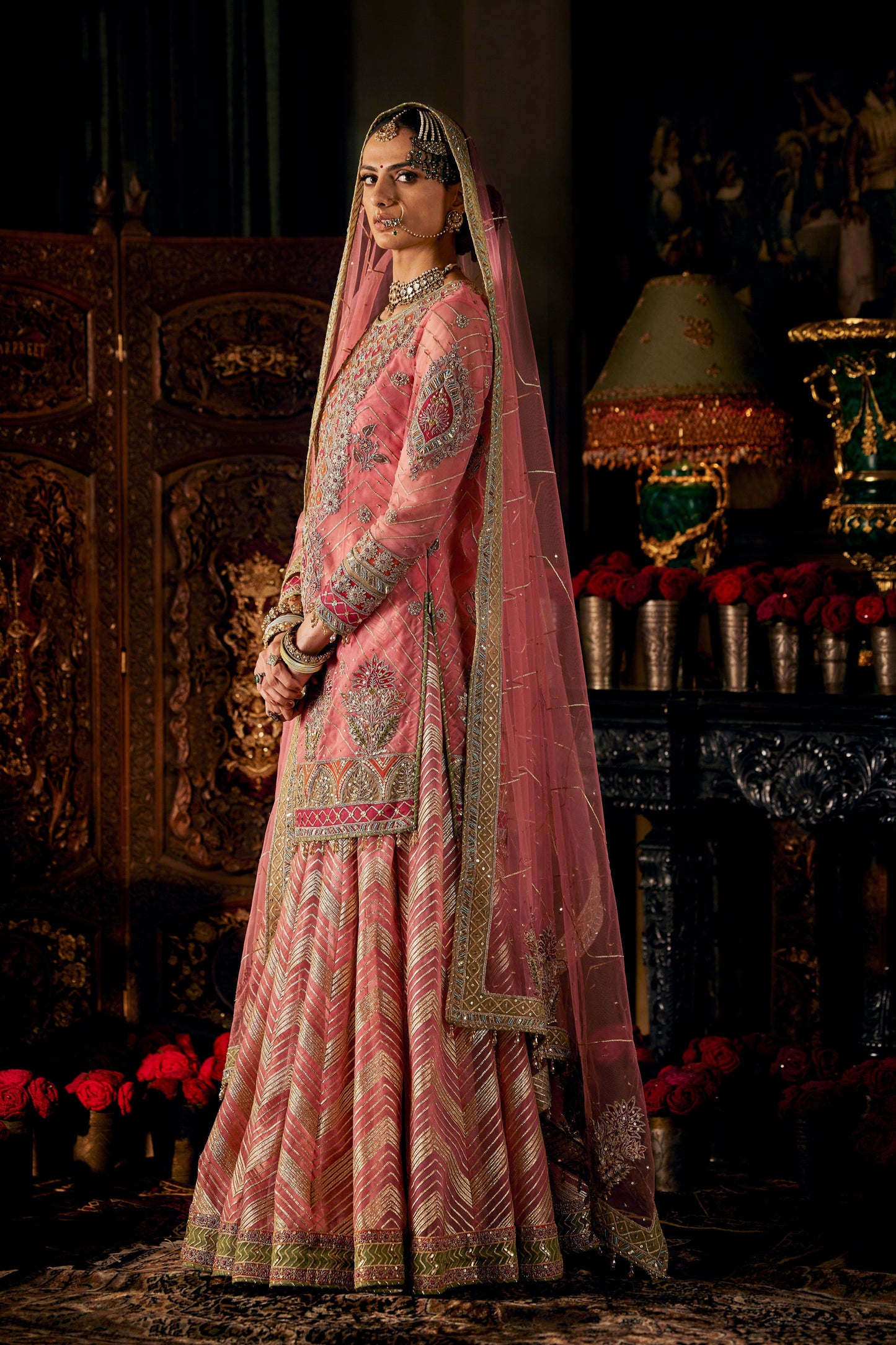 Crimson Pink Tulle Sharara