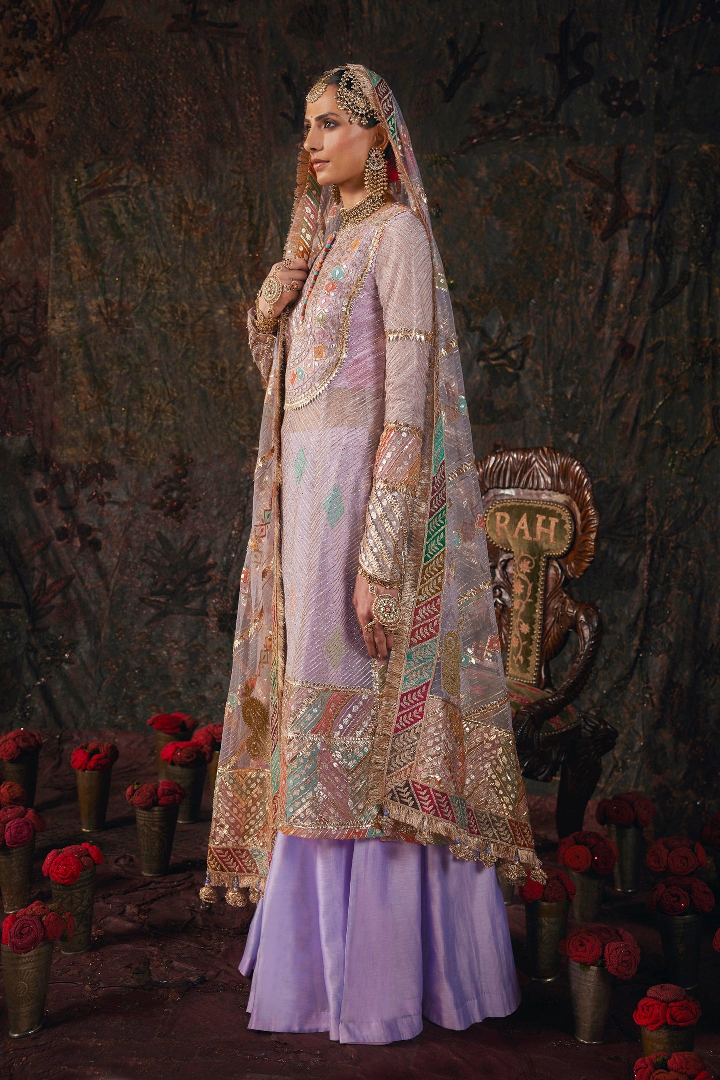 Frosted Lilac Kurti-Sharara Set