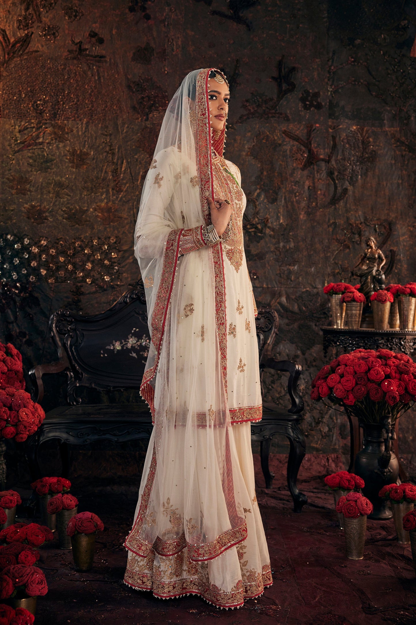 Pearl Ivory Sharara Set