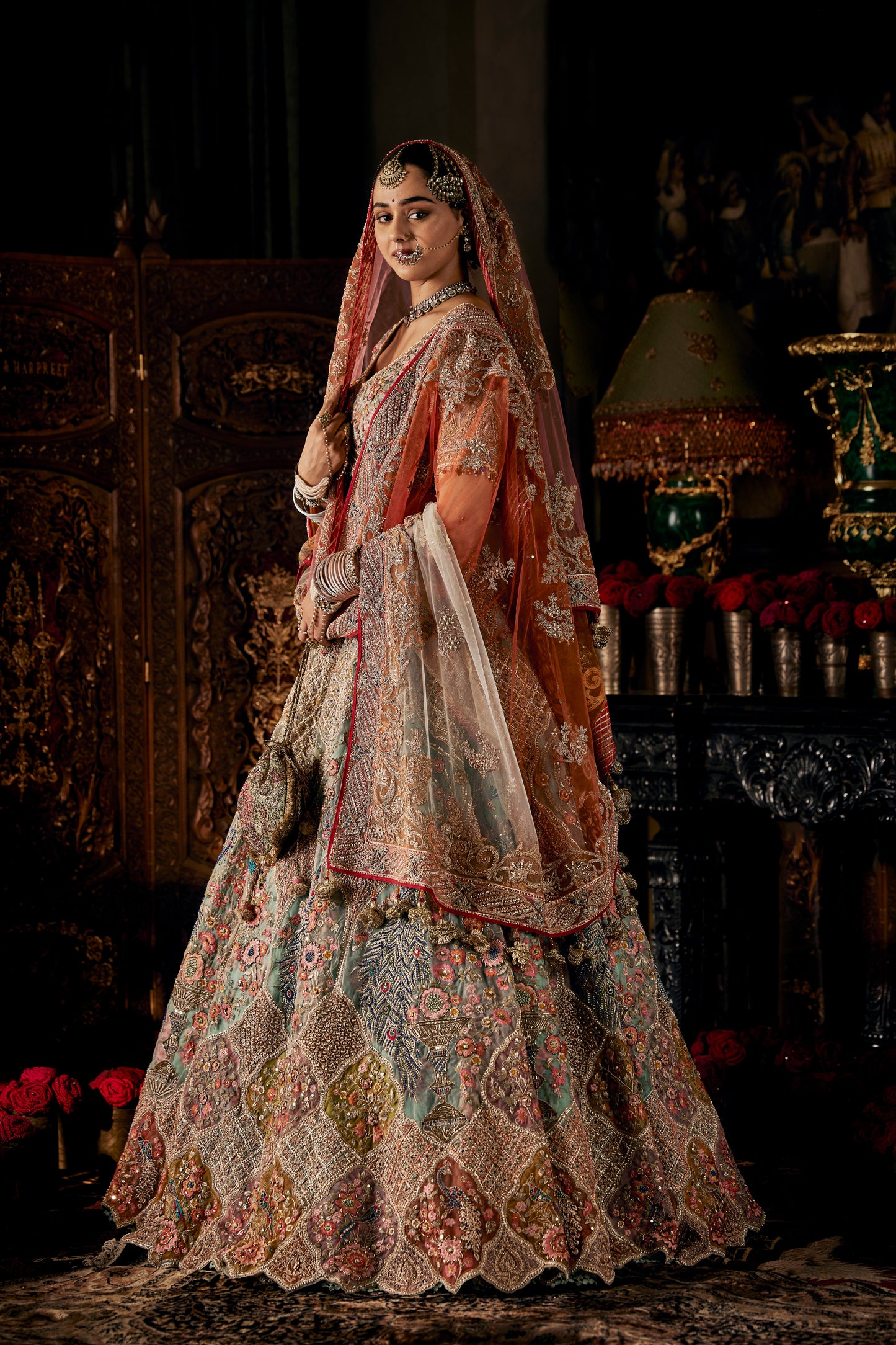Ice blue Lehenga