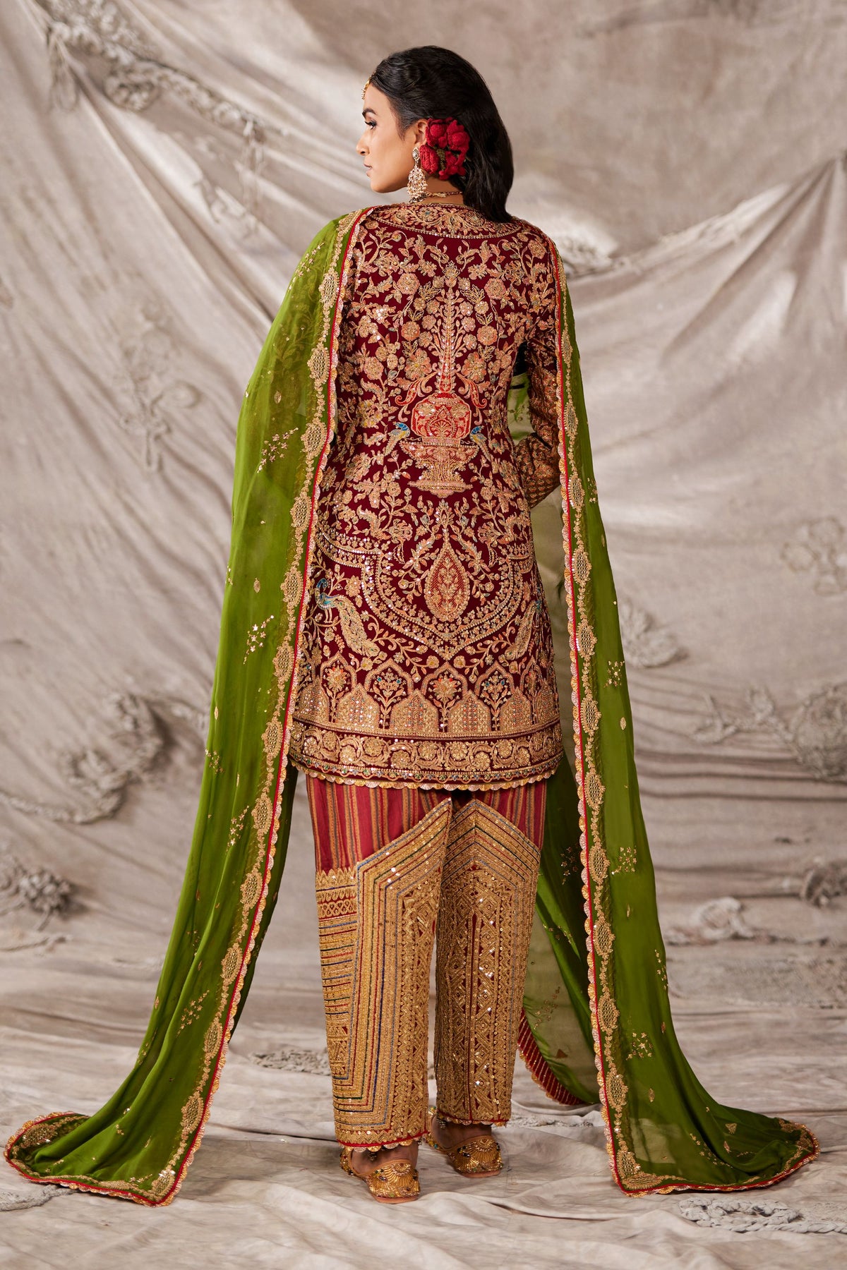 Maroon Kurta Set