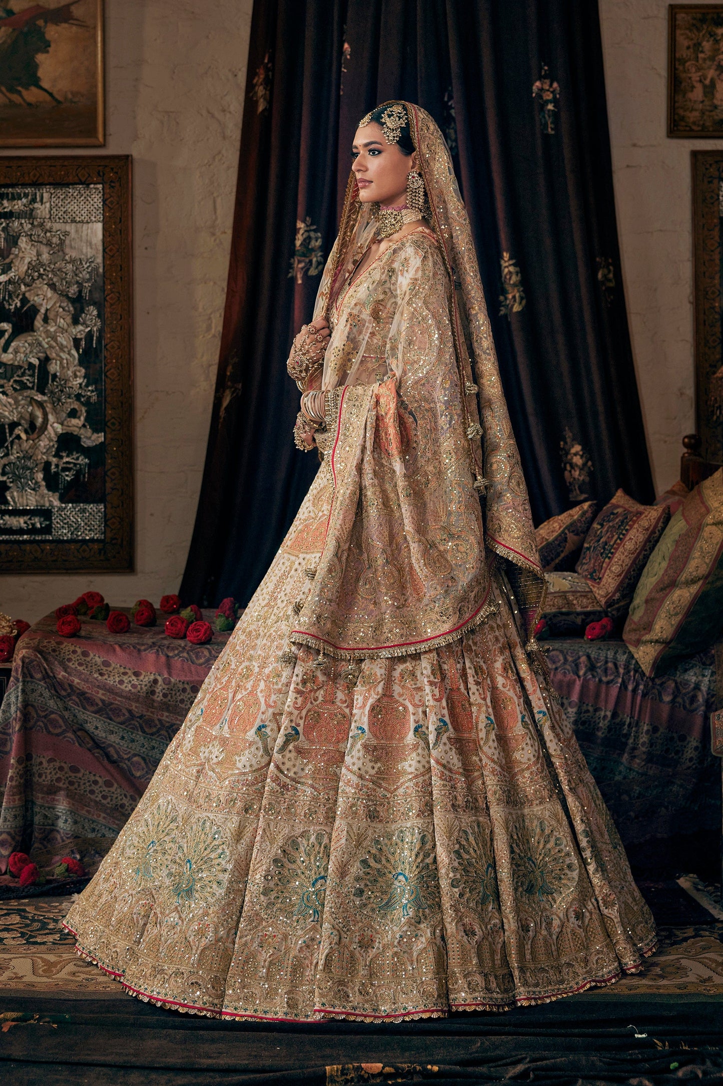 Pale Gilded Ivory Lehenga