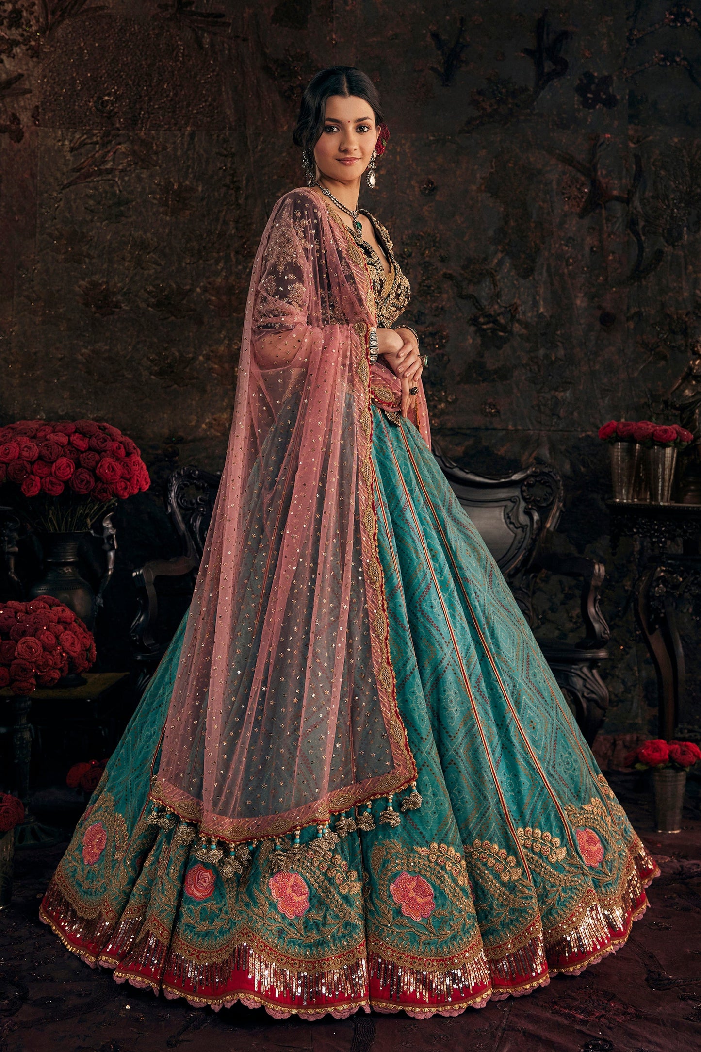 Turquoise Blue Lehenga