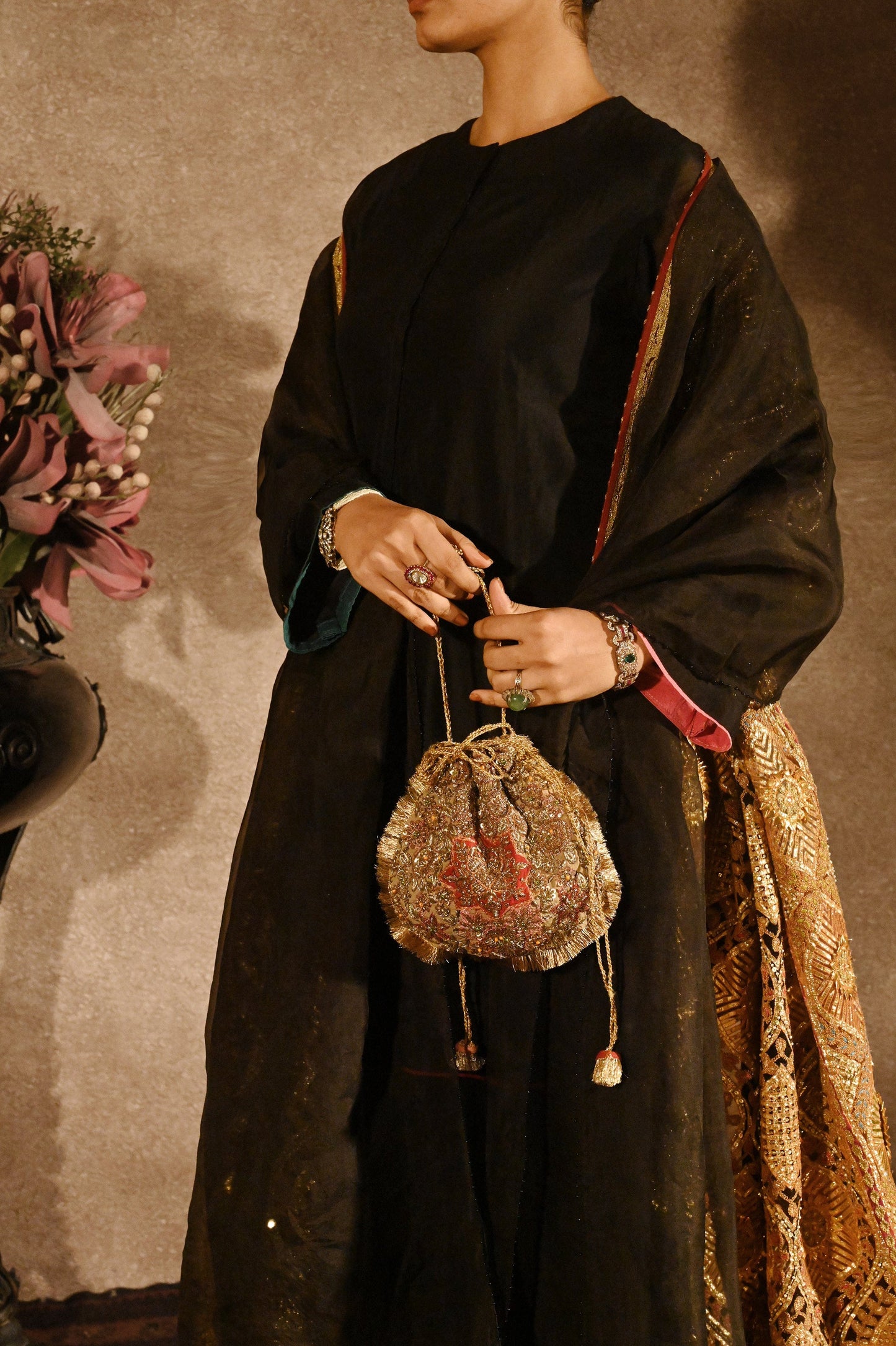 Birch Red Naqsh Noor Potli