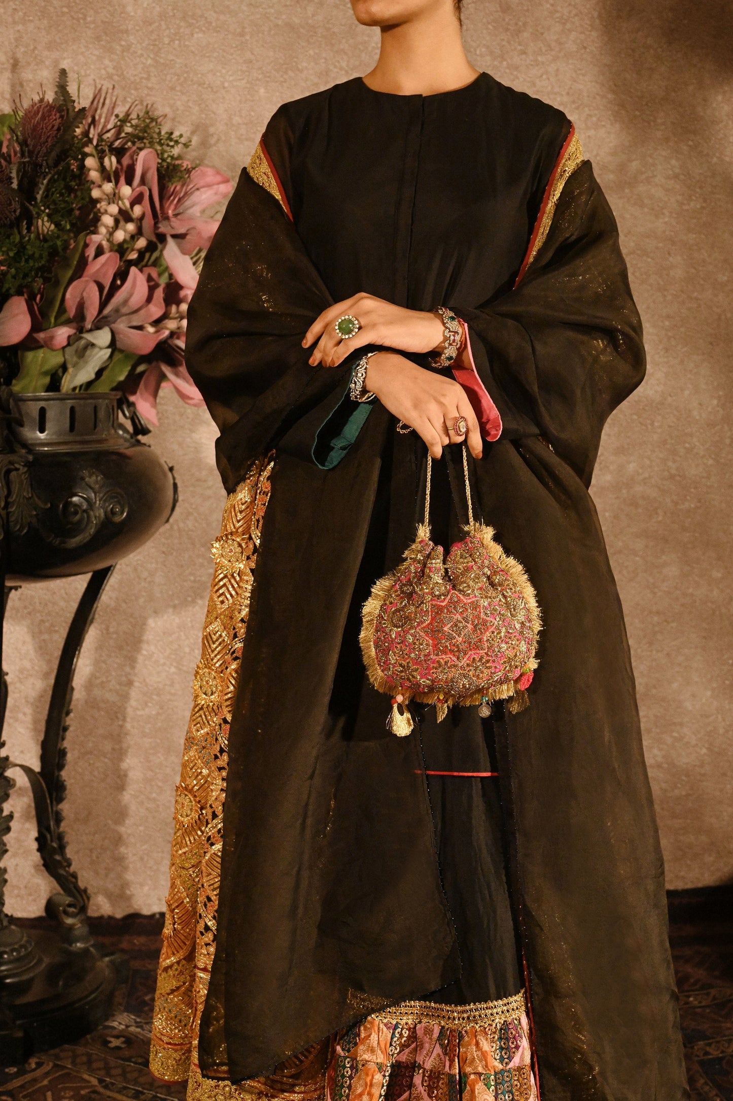 Deep Pink Naqsh Noor Potli