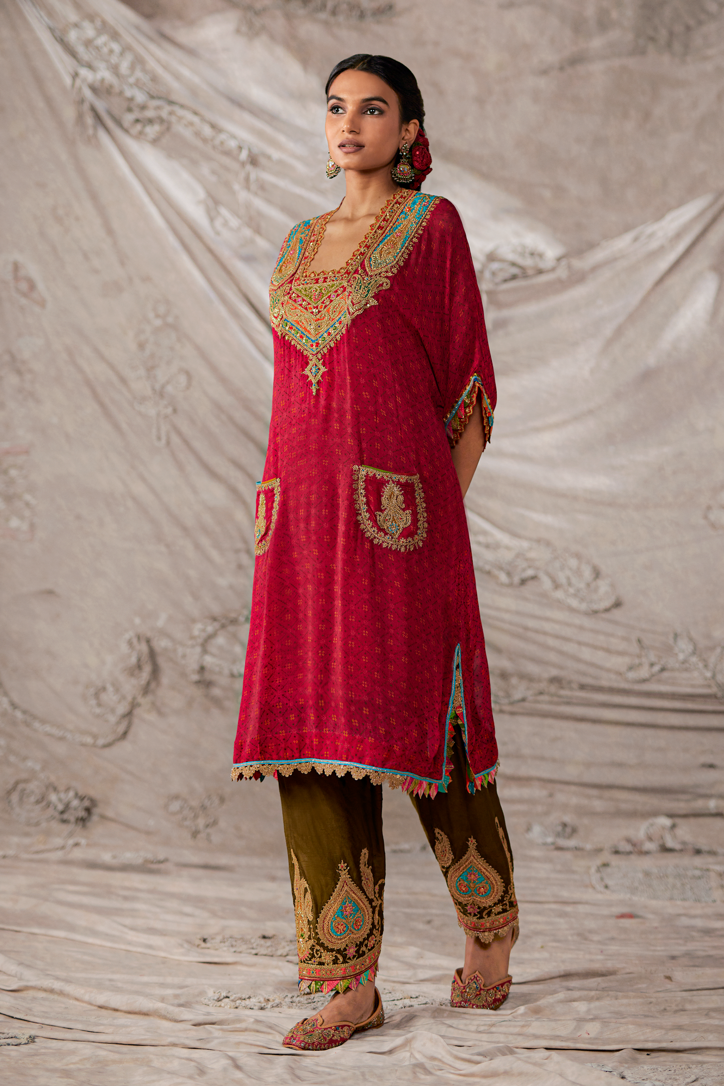 Rani Pink Kaftan Set