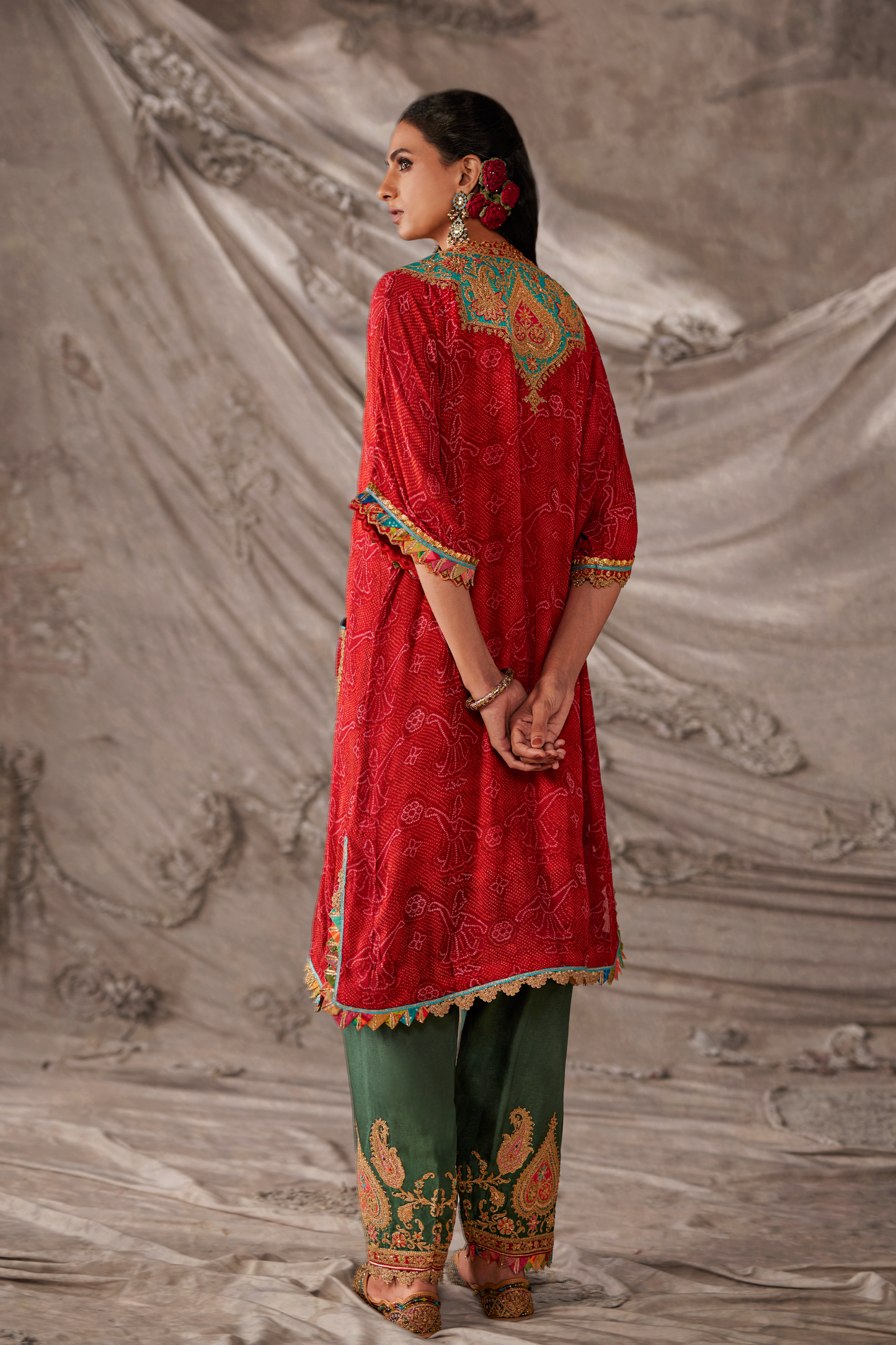 Earthy Red Kaftan Set