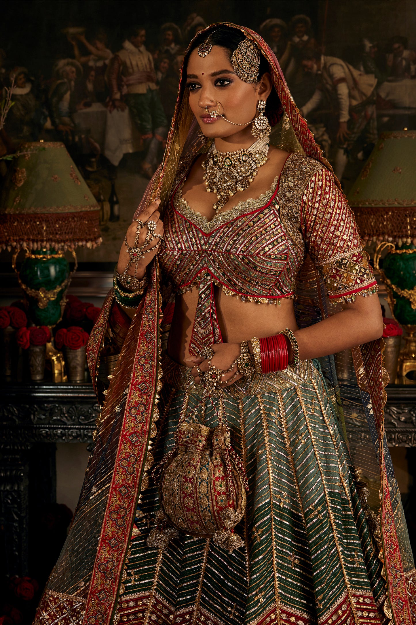 Multi-Hued Gota Lehenga