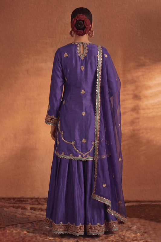 Purple Amethyst Sharara Set