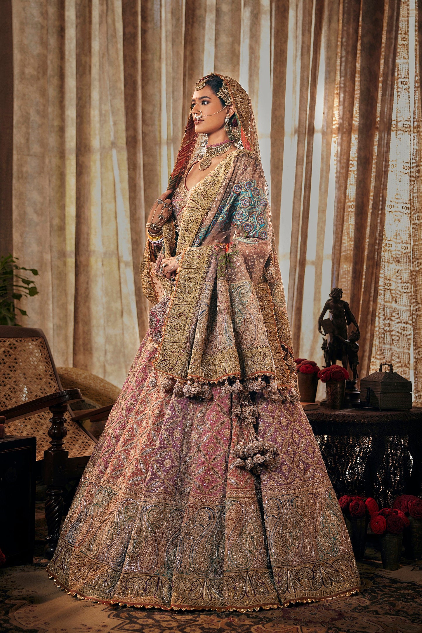 Earthy Toned Multi-Hued Lehenga