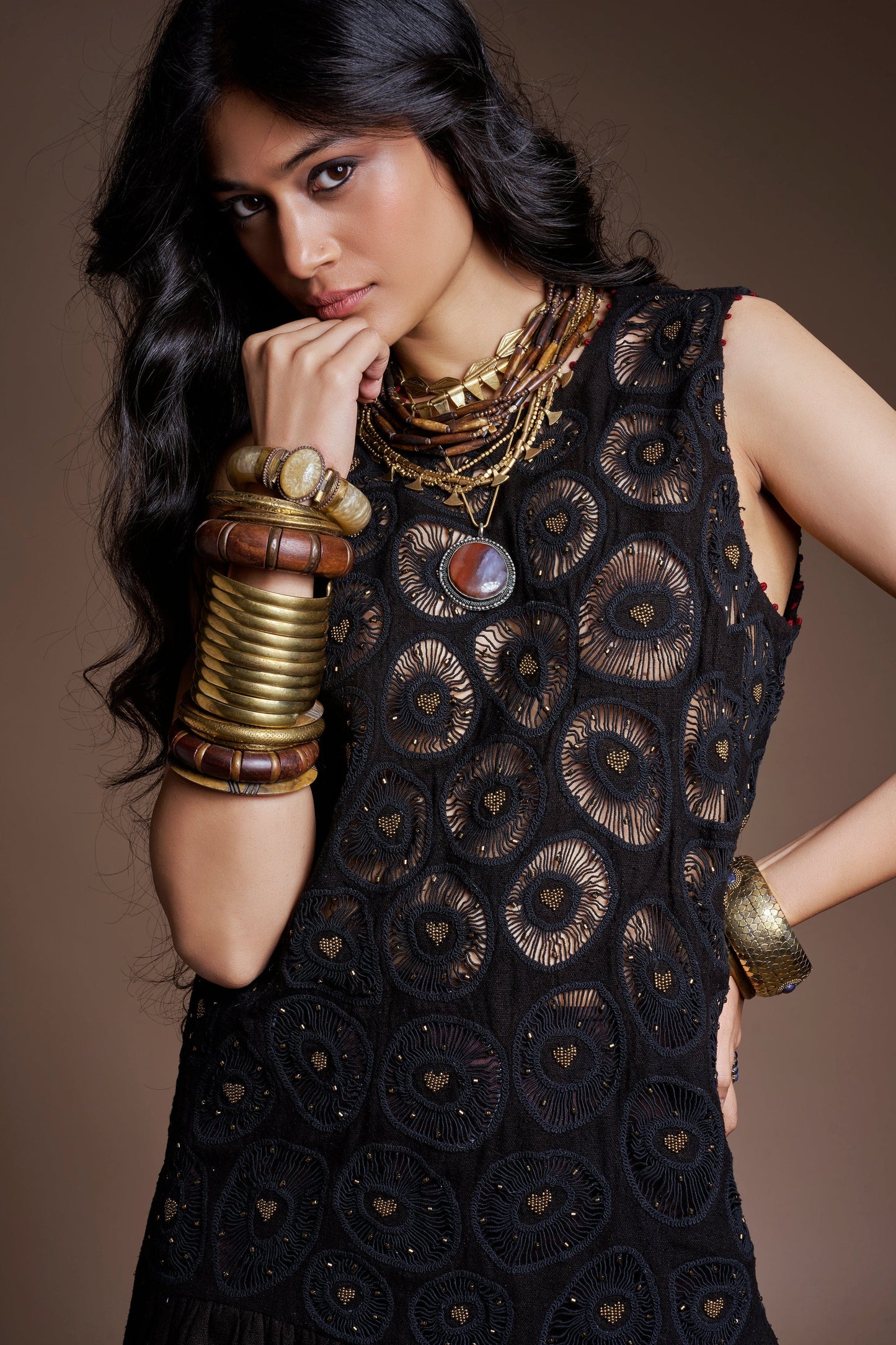 Black Cutwork Edit Dress