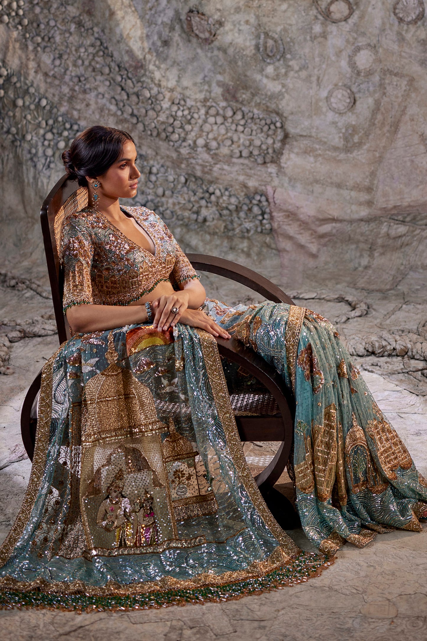 Aqua Blue Reverie Saree