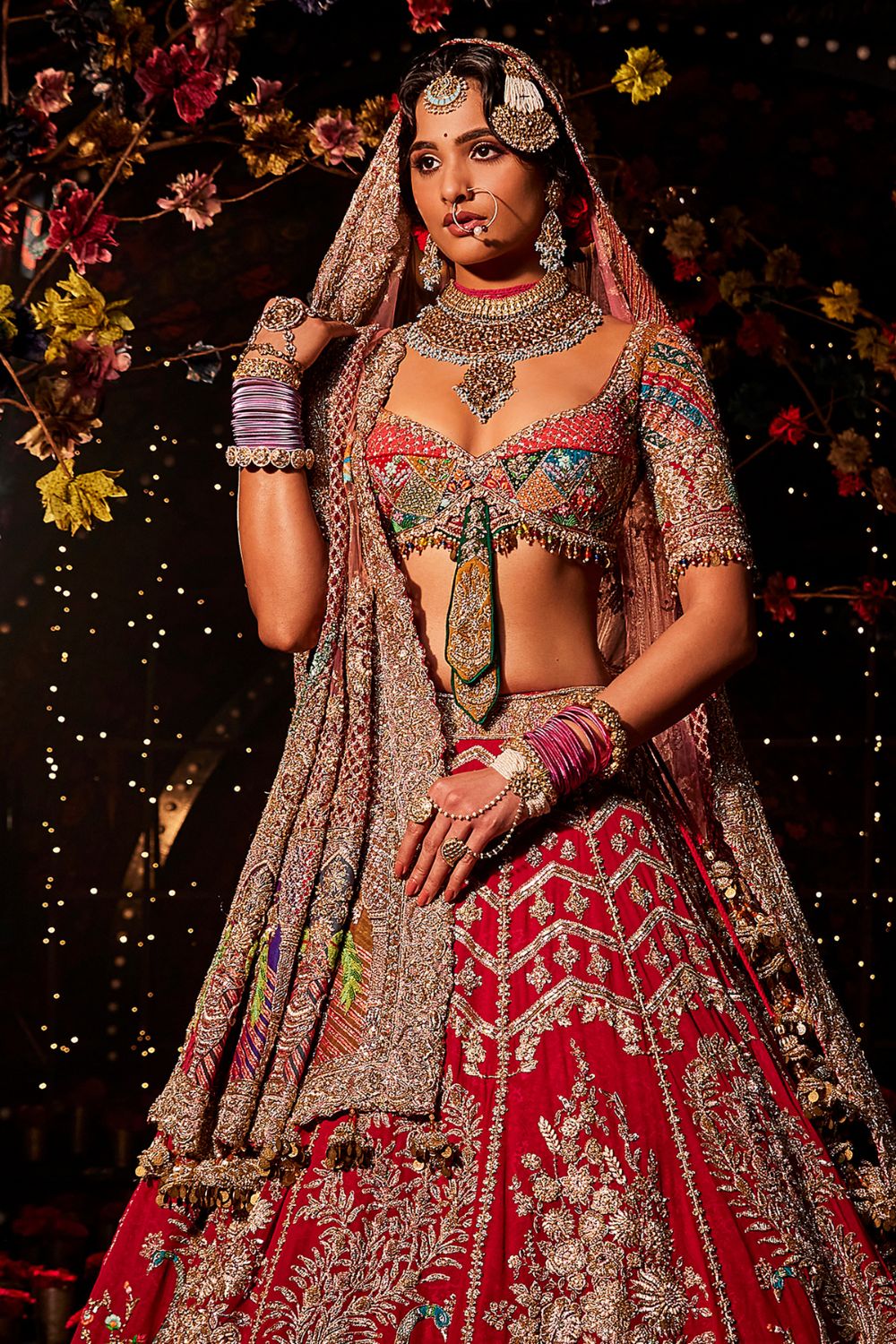 Pomegranate Vase of Plenty  Lehenga Set