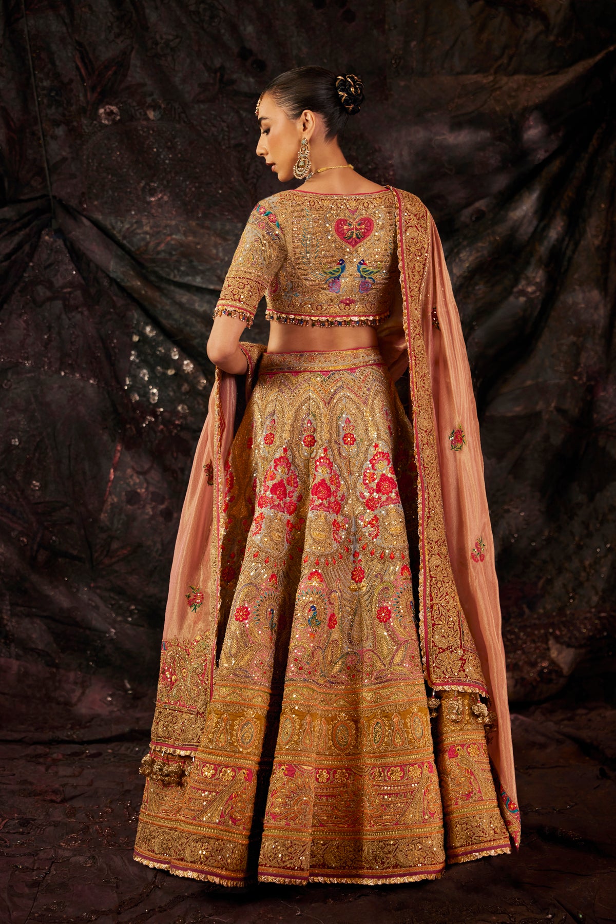 Pale Blue Embroidered Lehenga