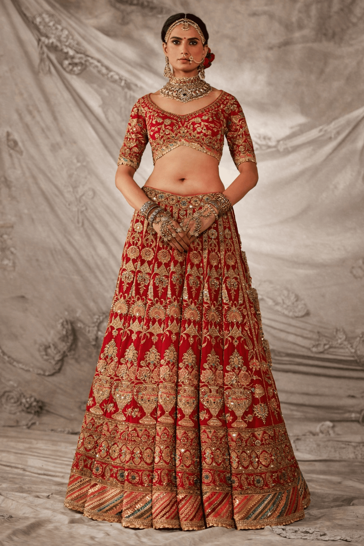 Deep Red Lehenga