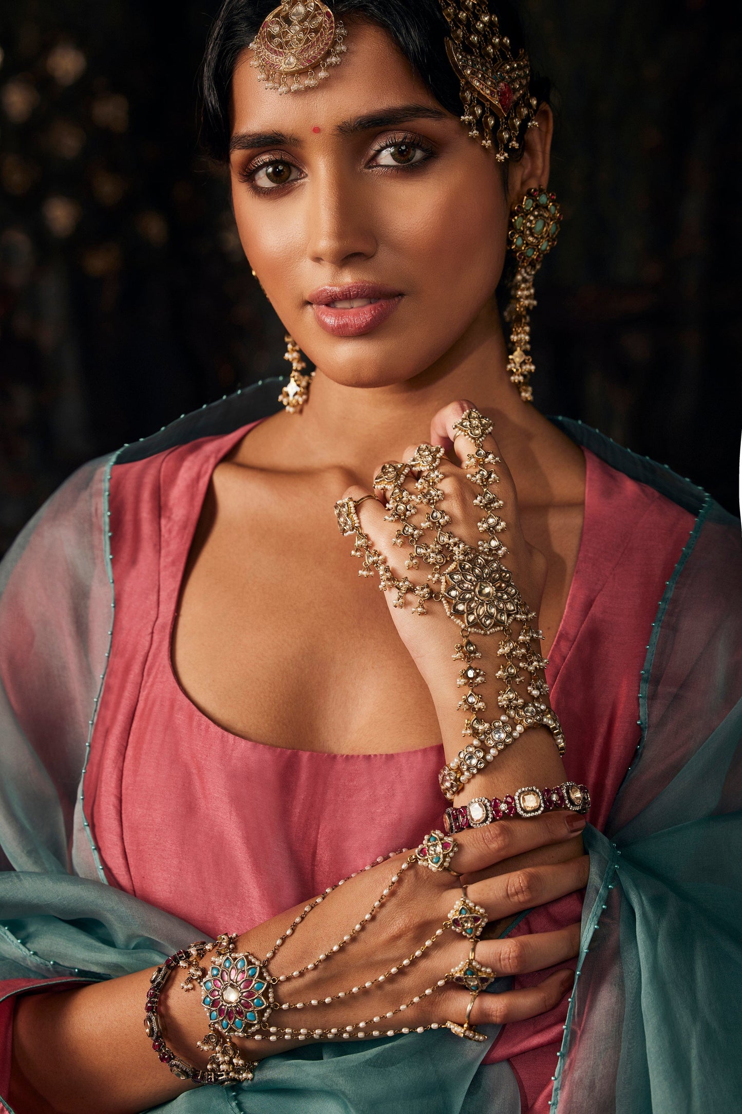 Single Polki Ruby Kada