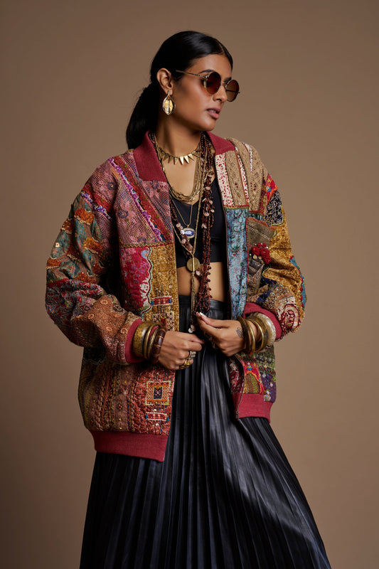 One of a Kind Ribbed Bomber Jacket