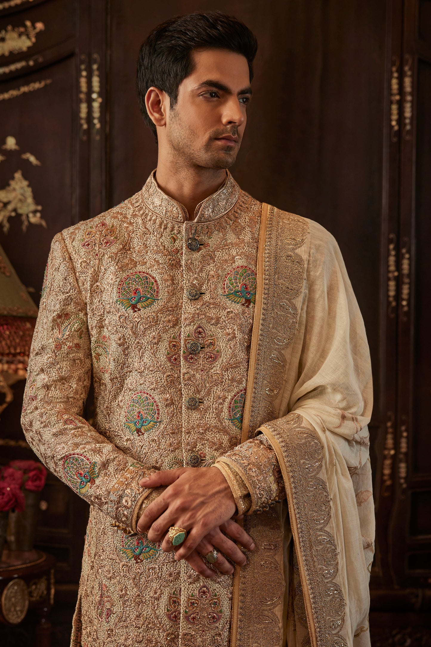 Mughal Miniature Art Sherwani
