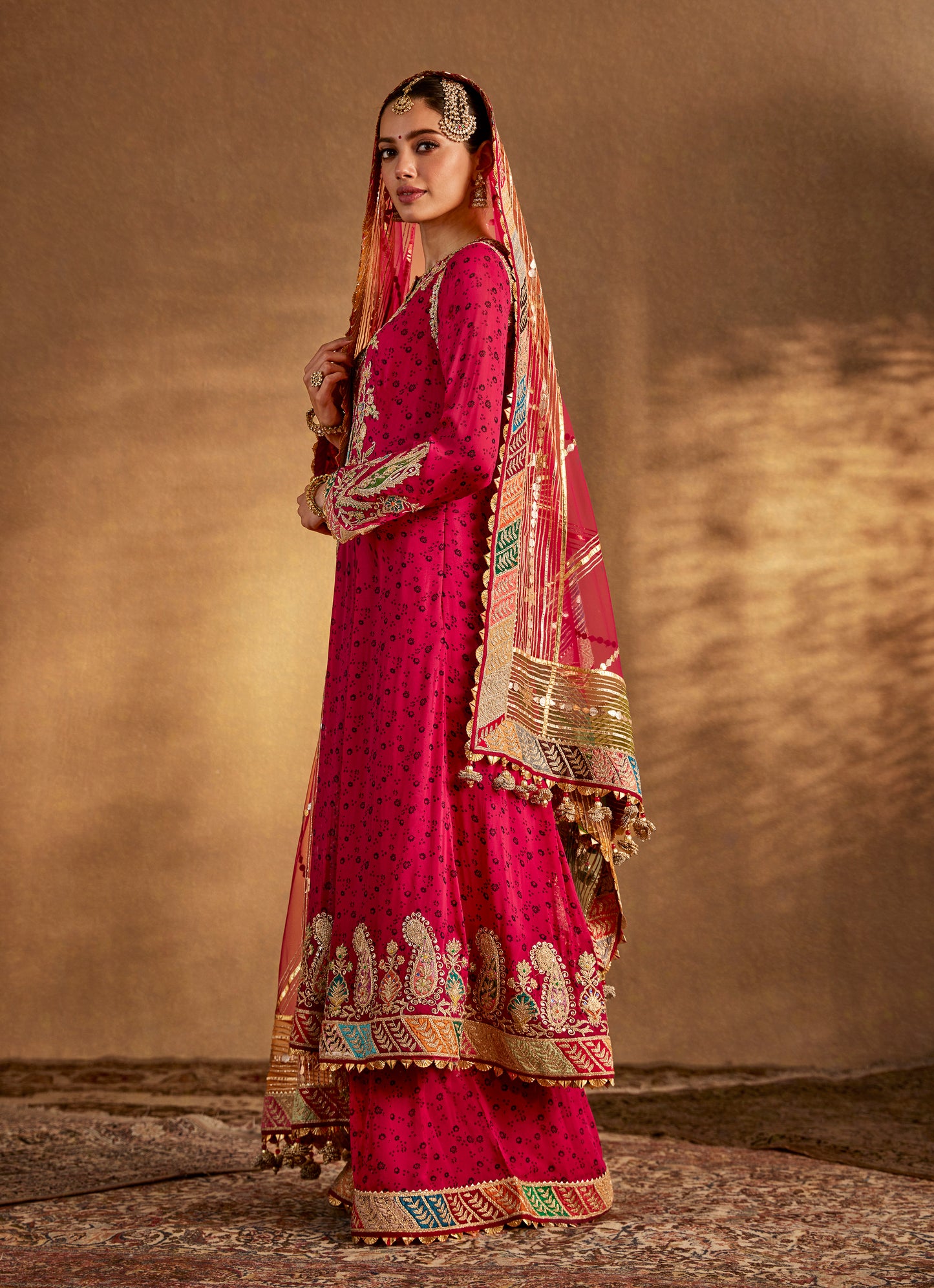 Deep Pink Kurta-Sharara Set
