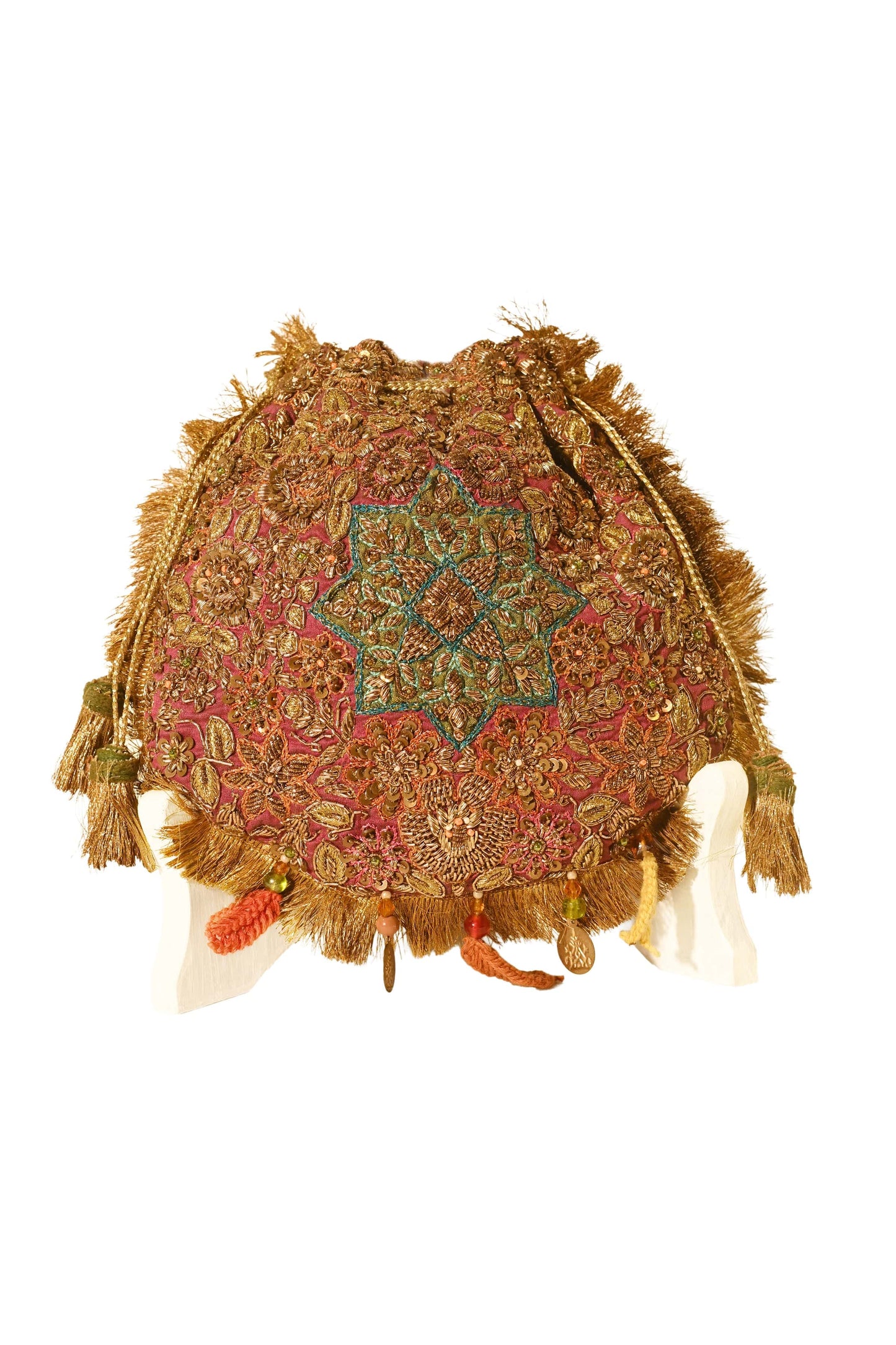 Deep Red Naqsh Noor Potli
