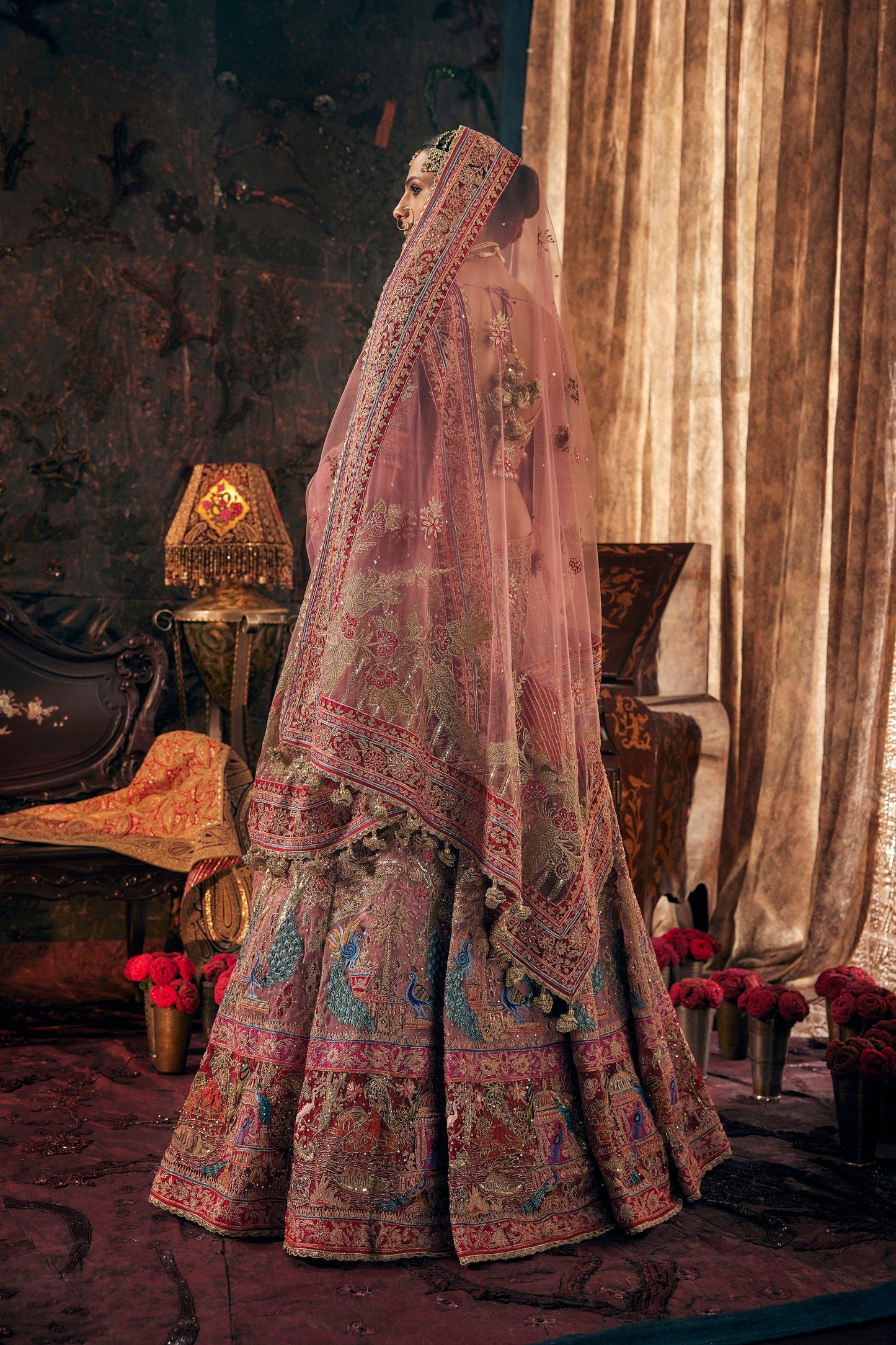 Blush Pink Embroidered Lehenga