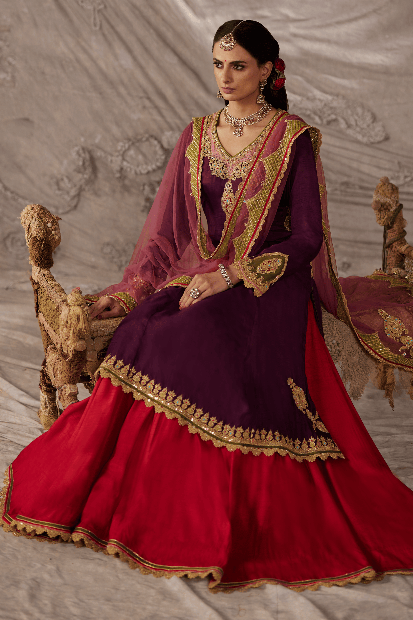 Purple Kurta Set