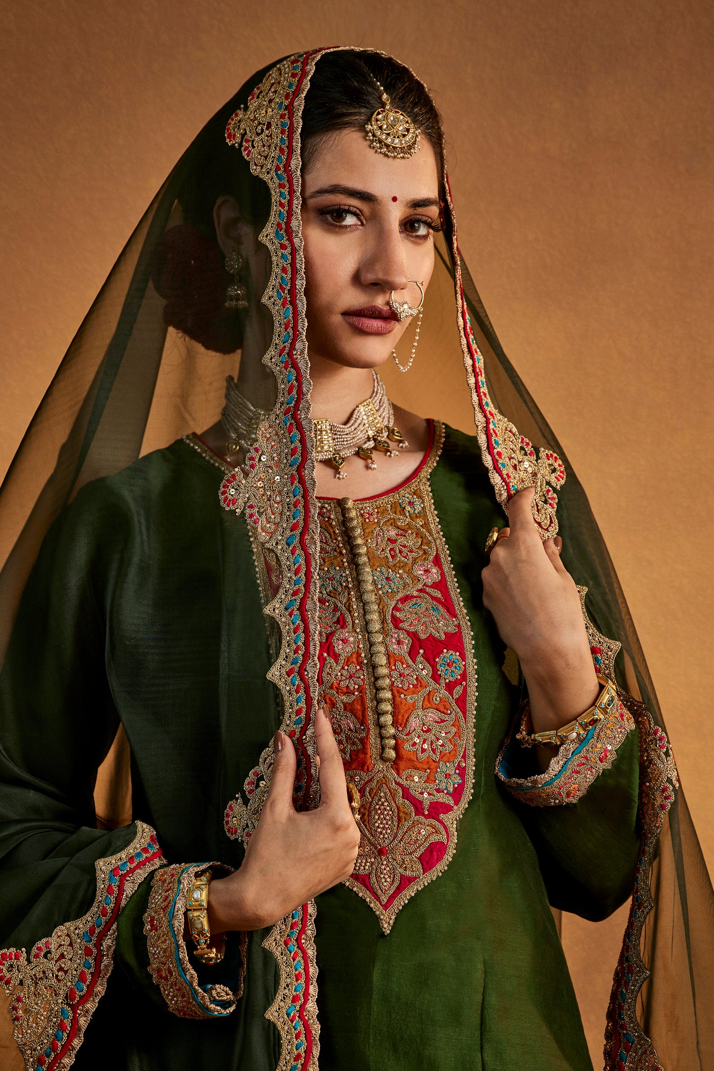 Pine Green Sharara Set