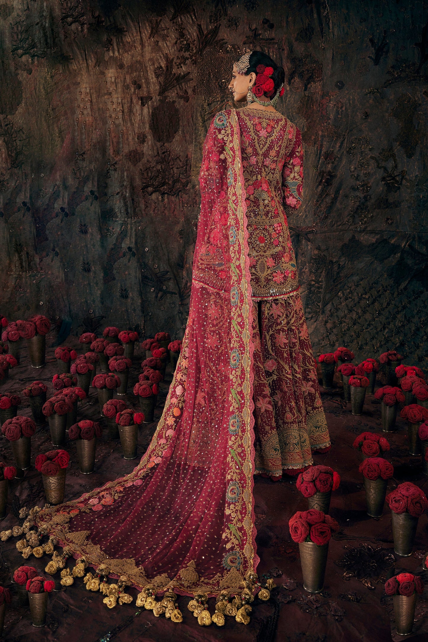 Ruby Pink Kurti-Sharara Set