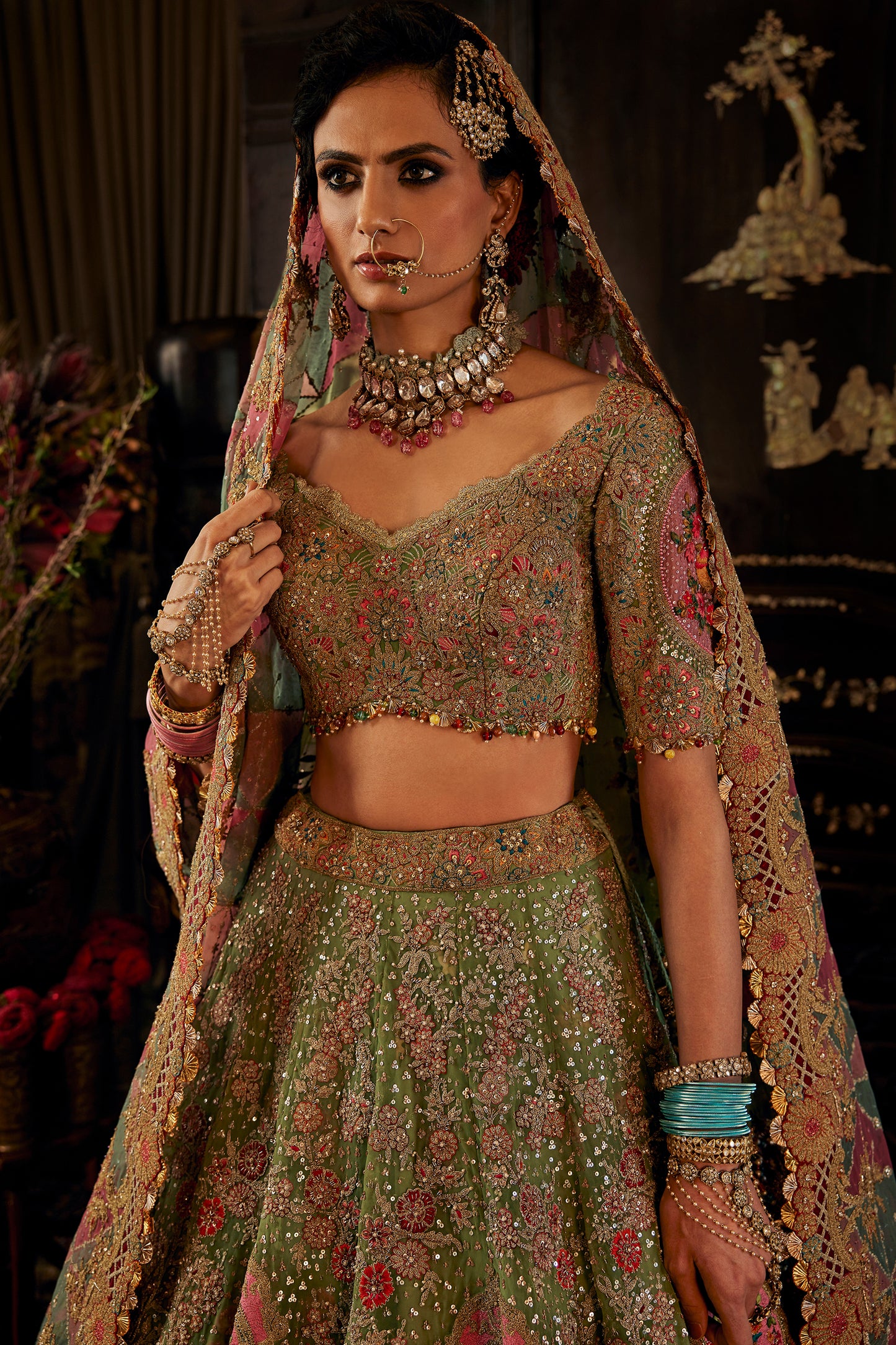Occidental Seafoam Lehenga