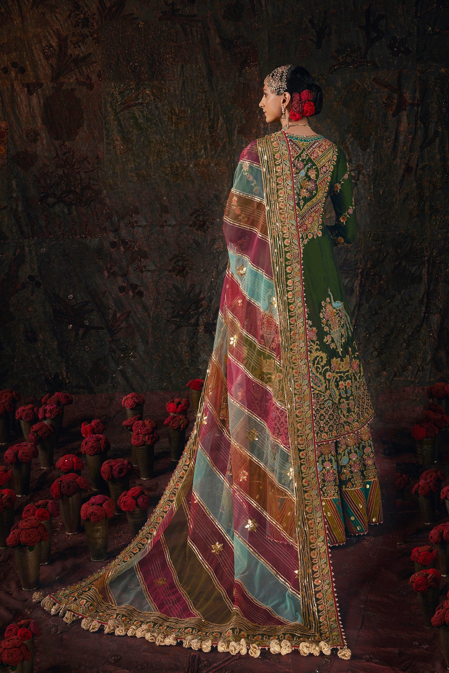 Forest Green Kurti-Sharara Set