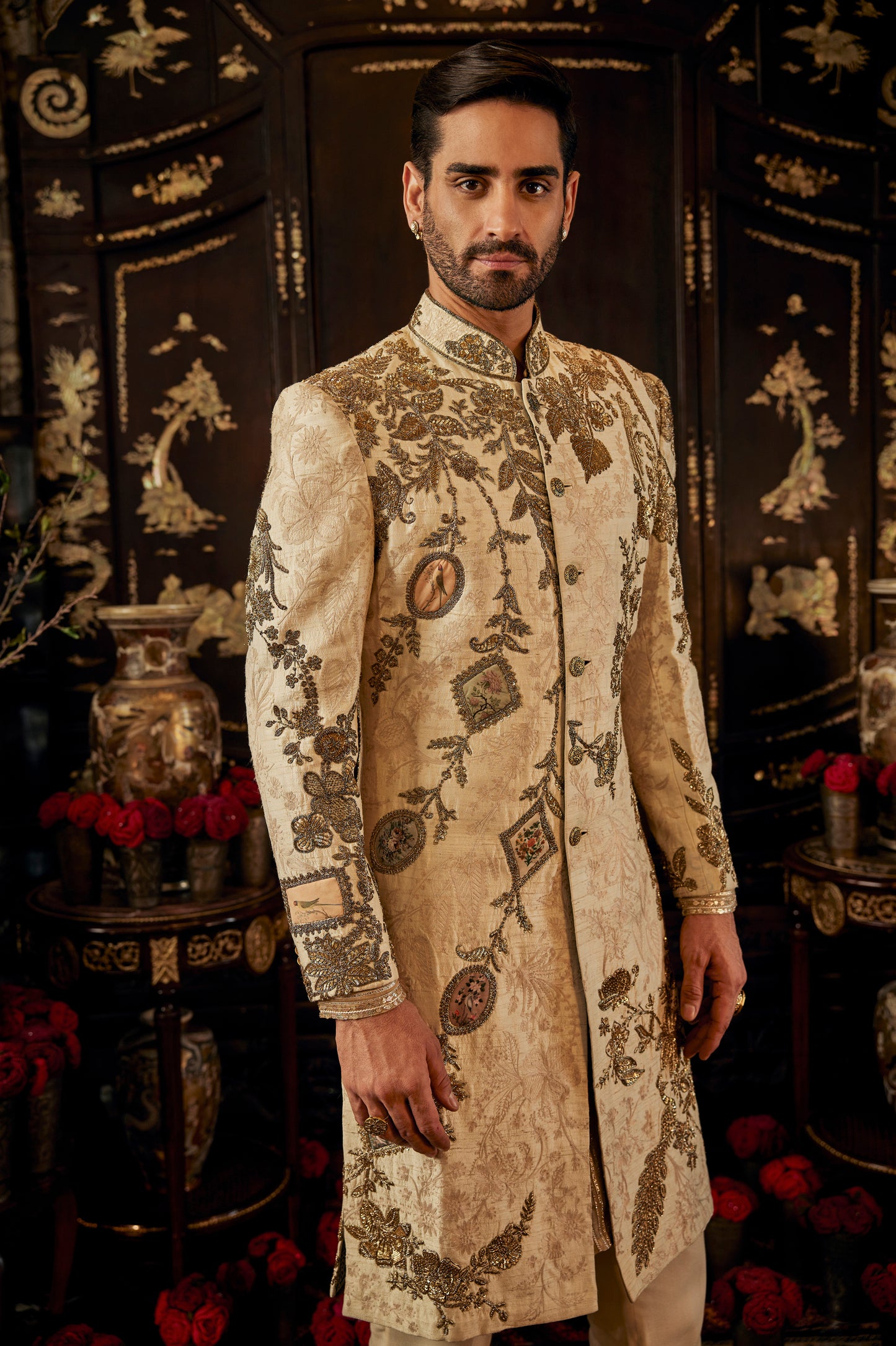 Ivory Tree Of Life Sherwani