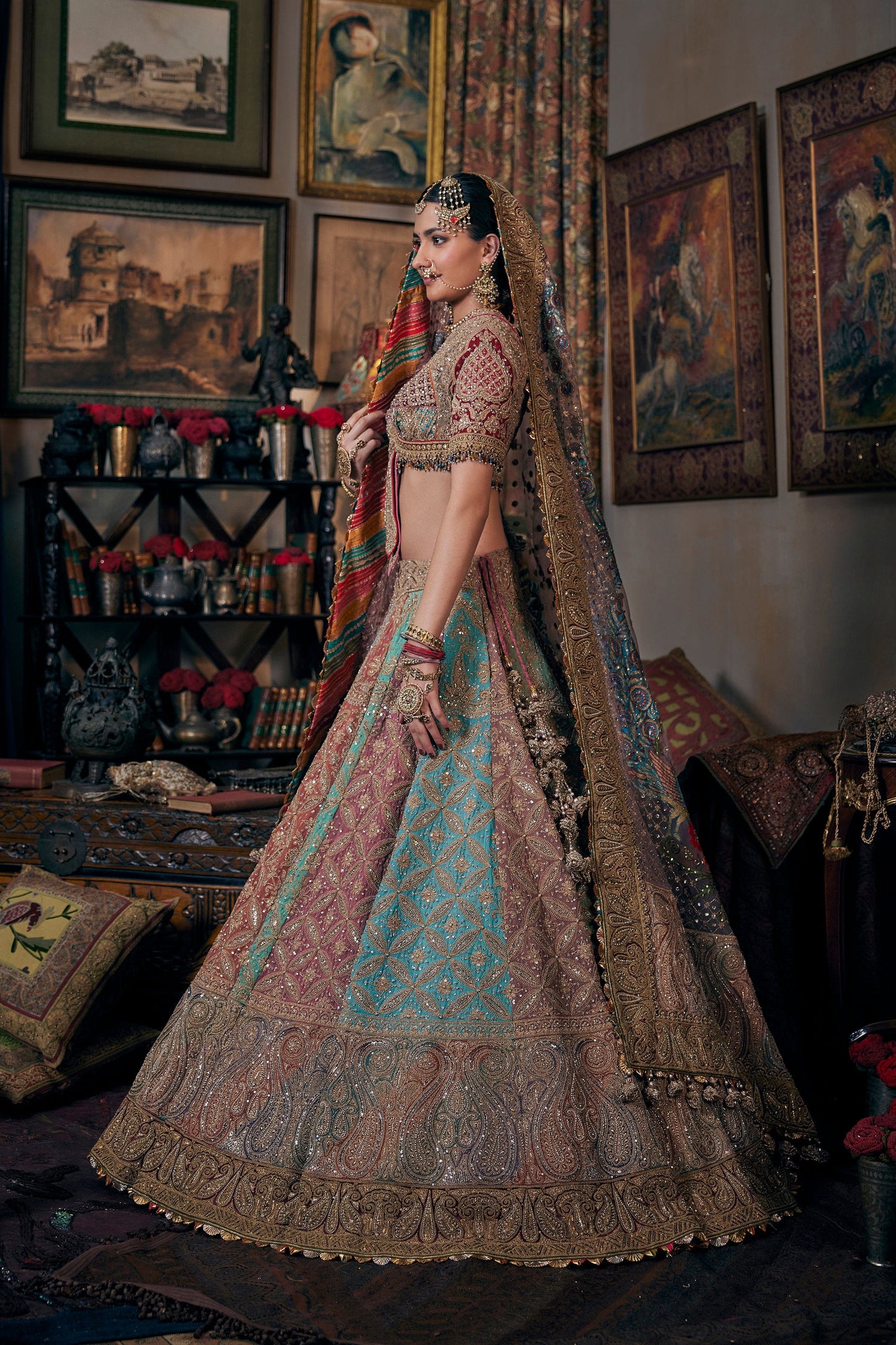 Ethereal Earthy Toned Multi-Hued Lehenga