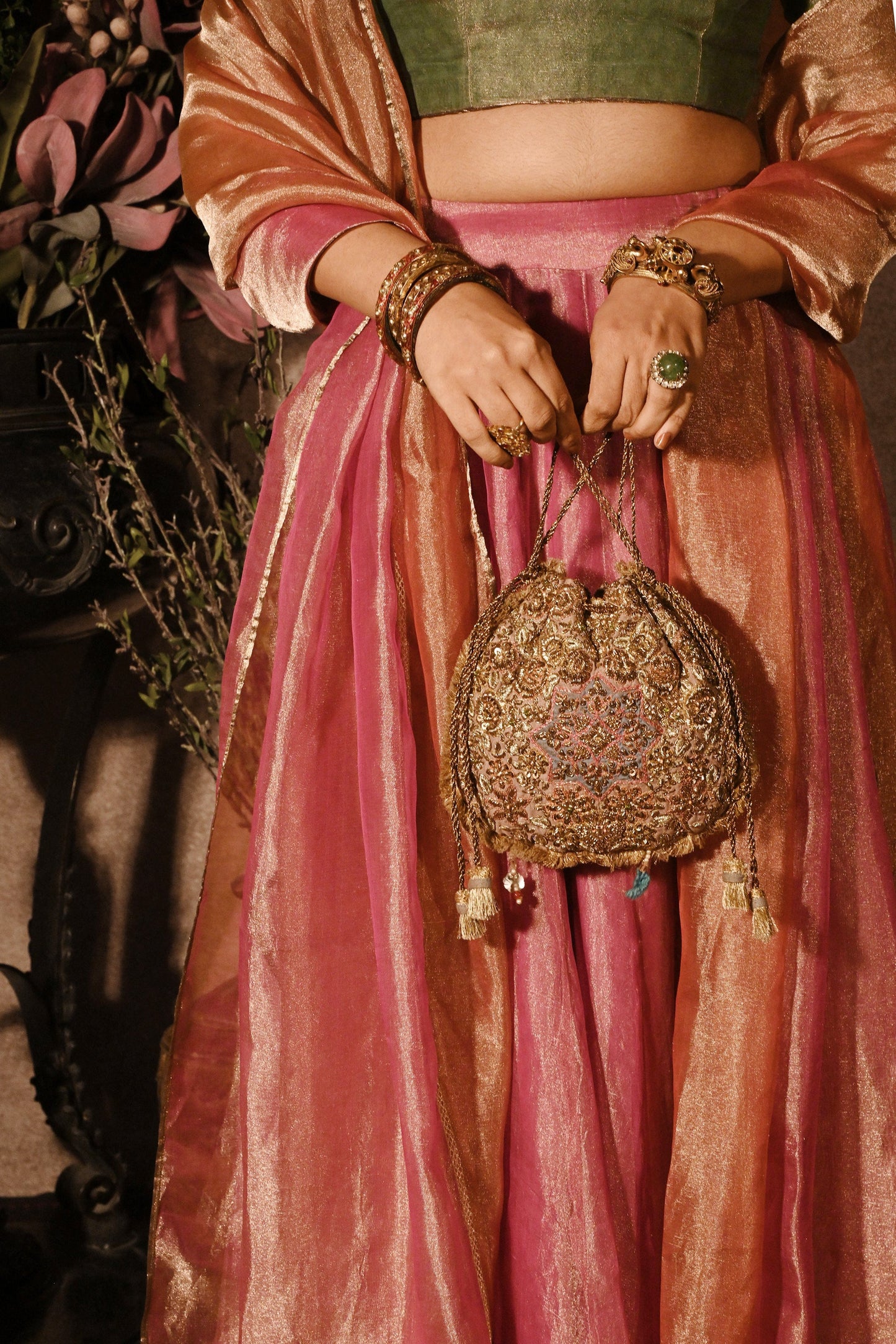 Earthy Mauve Naqsh Noor Potli